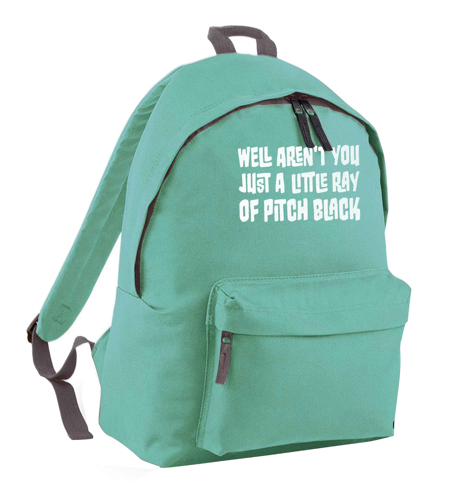 Well aren't you just a little ray of pitch black Kit mint adults backpack