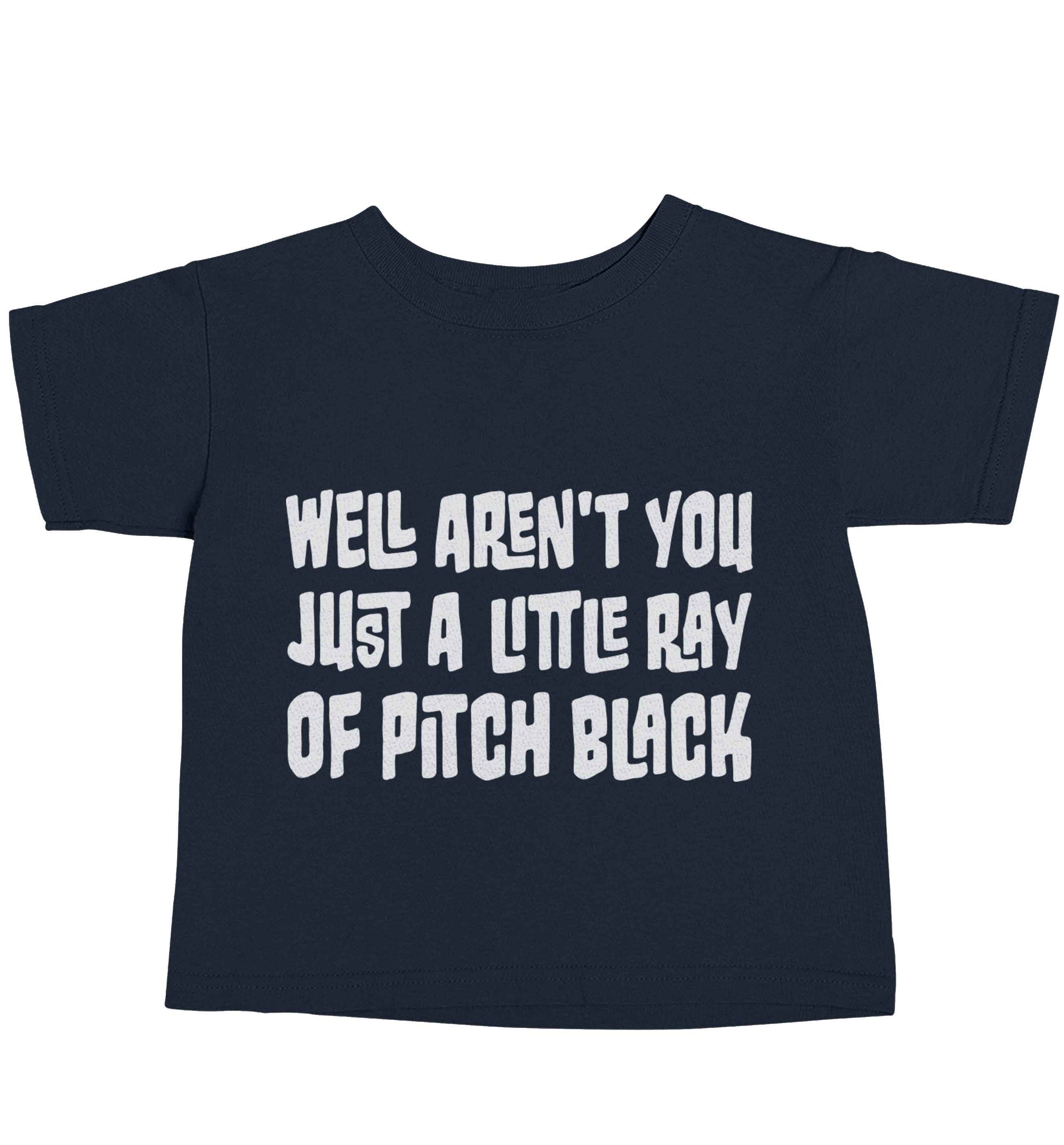 Well aren't you just a little ray of pitch black Kit navy baby toddler Tshirt 2 Years