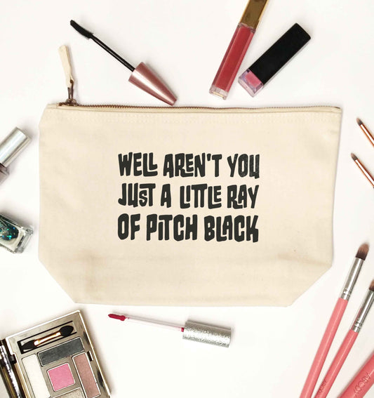 Well aren't you just a little ray of pitch black Kit natural makeup bag