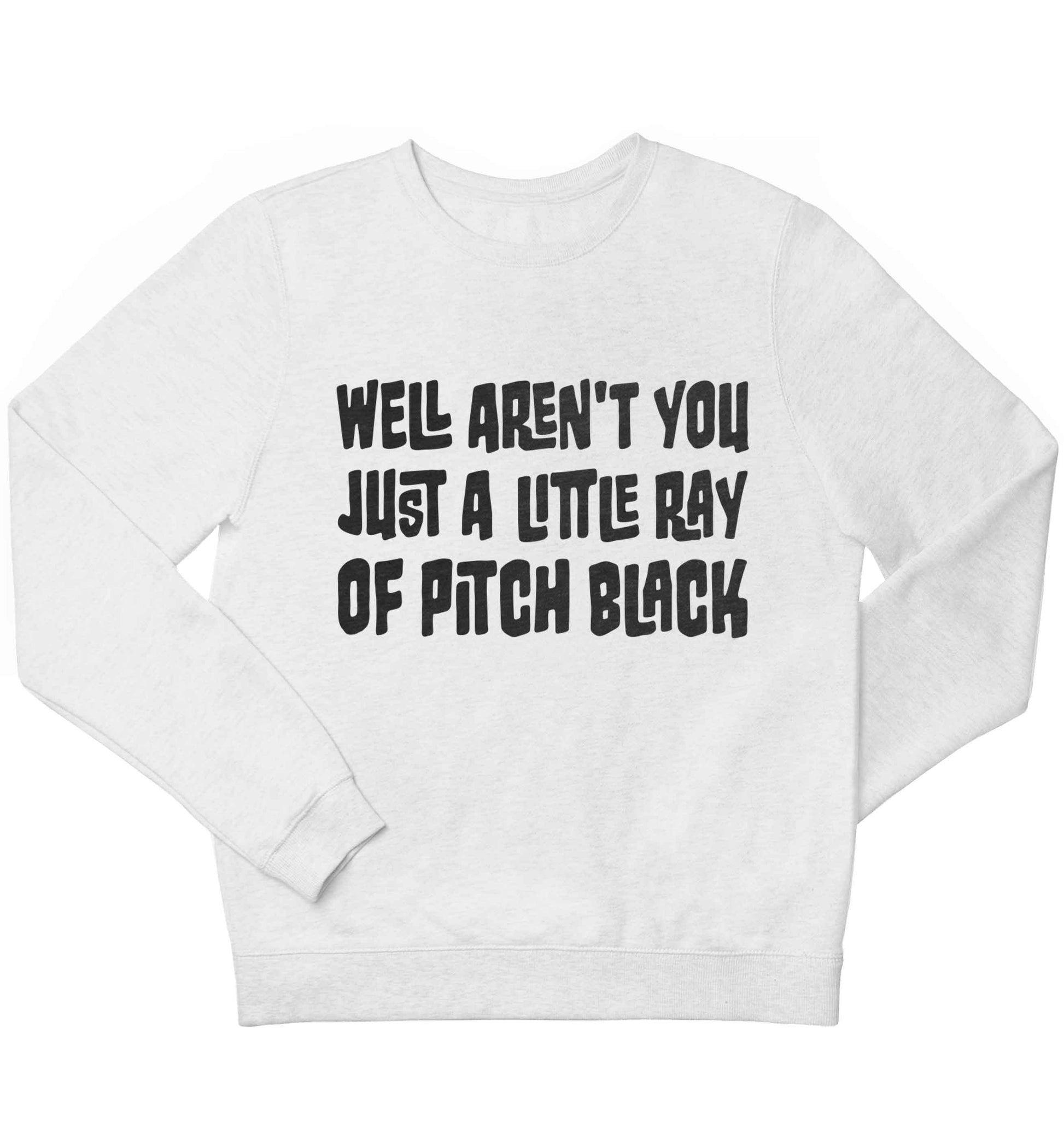 Well aren't you just a little ray of pitch black Kit children's white sweater 12-13 Years