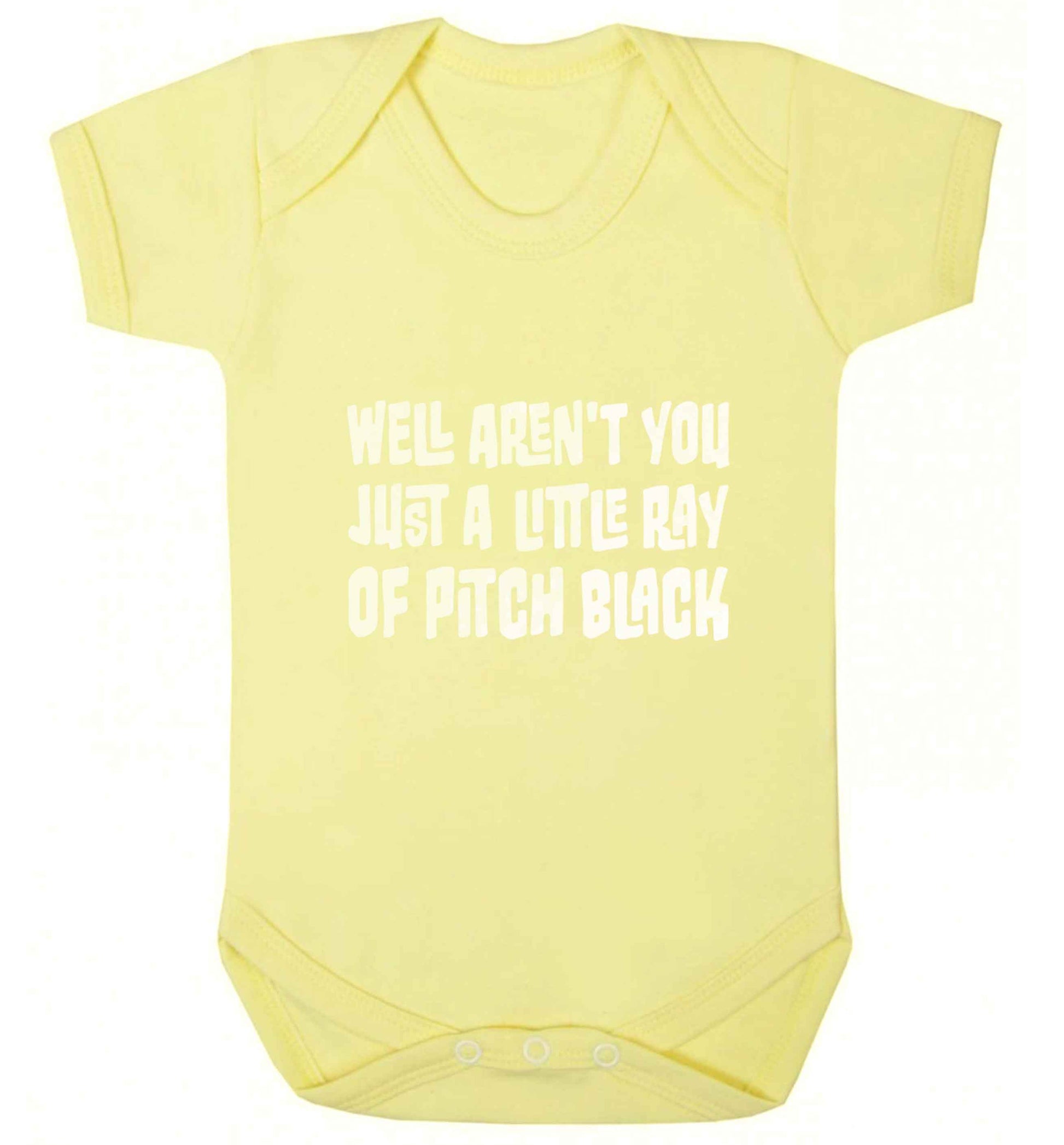 Well aren't you just a little ray of pitch black Kit baby vest pale yellow 18-24 months