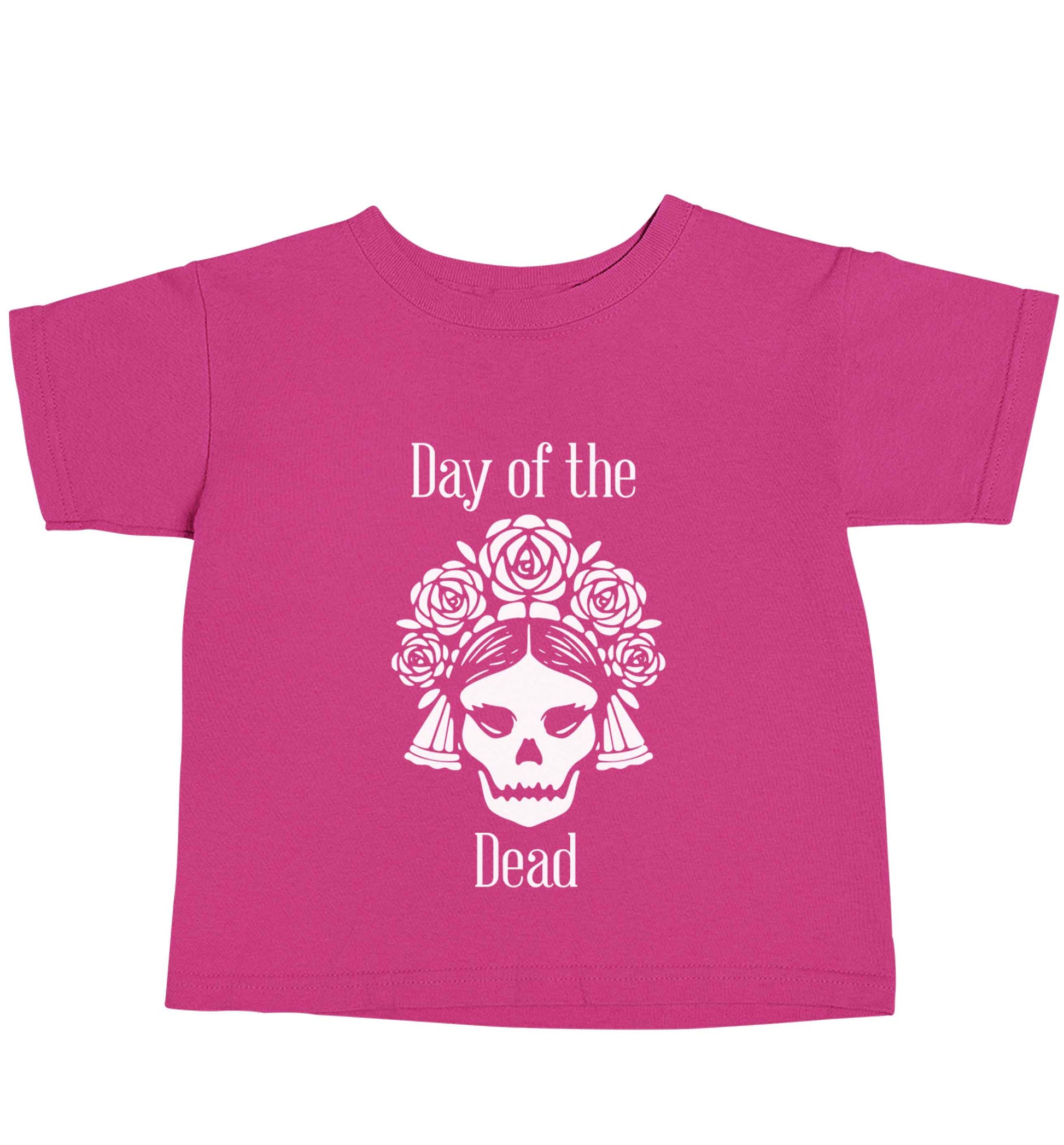 Day of the dead pink baby toddler Tshirt 2 Years
