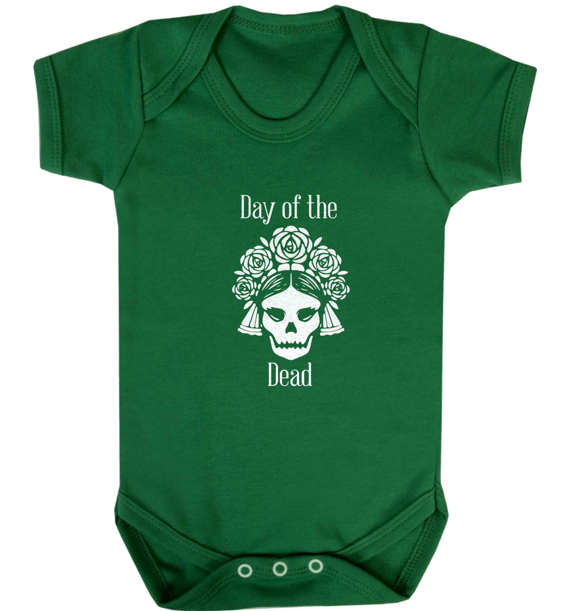 Day of the dead baby vest green 18-24 months