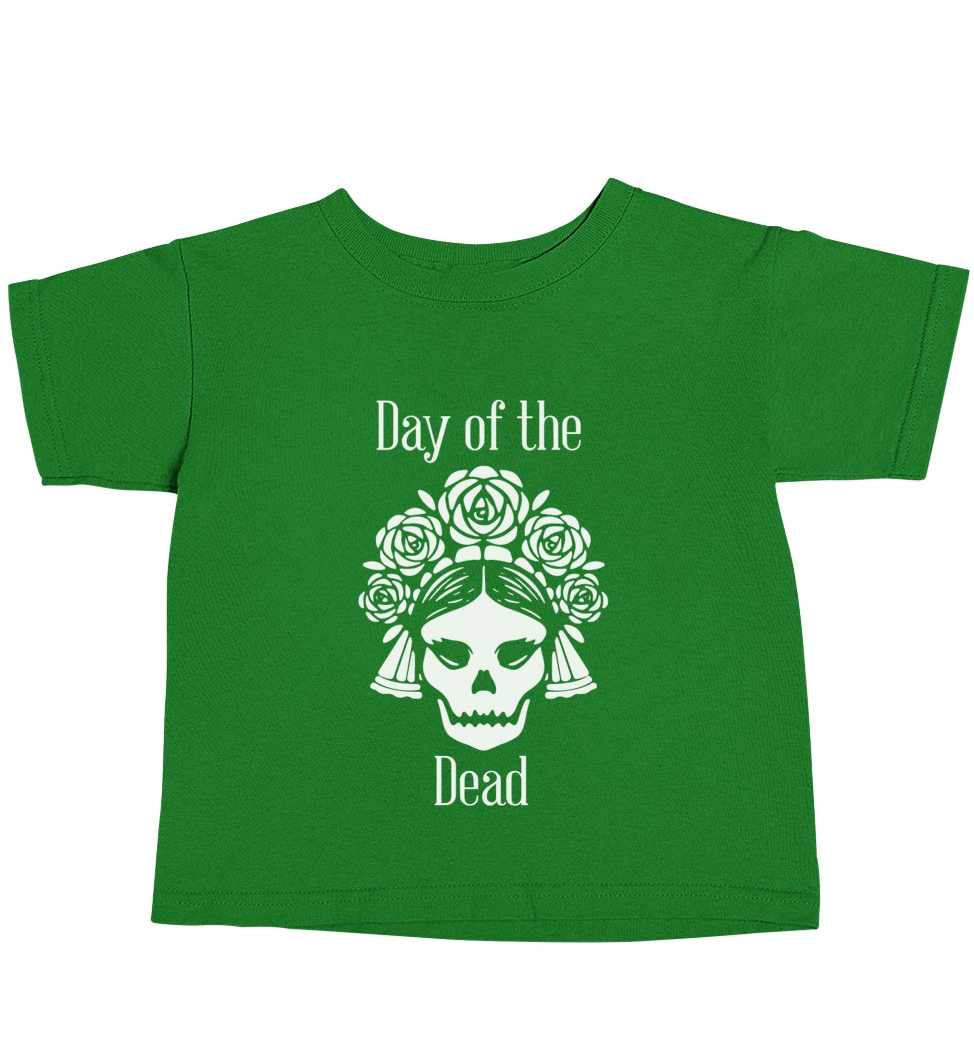 Day of the dead green baby toddler Tshirt 2 Years