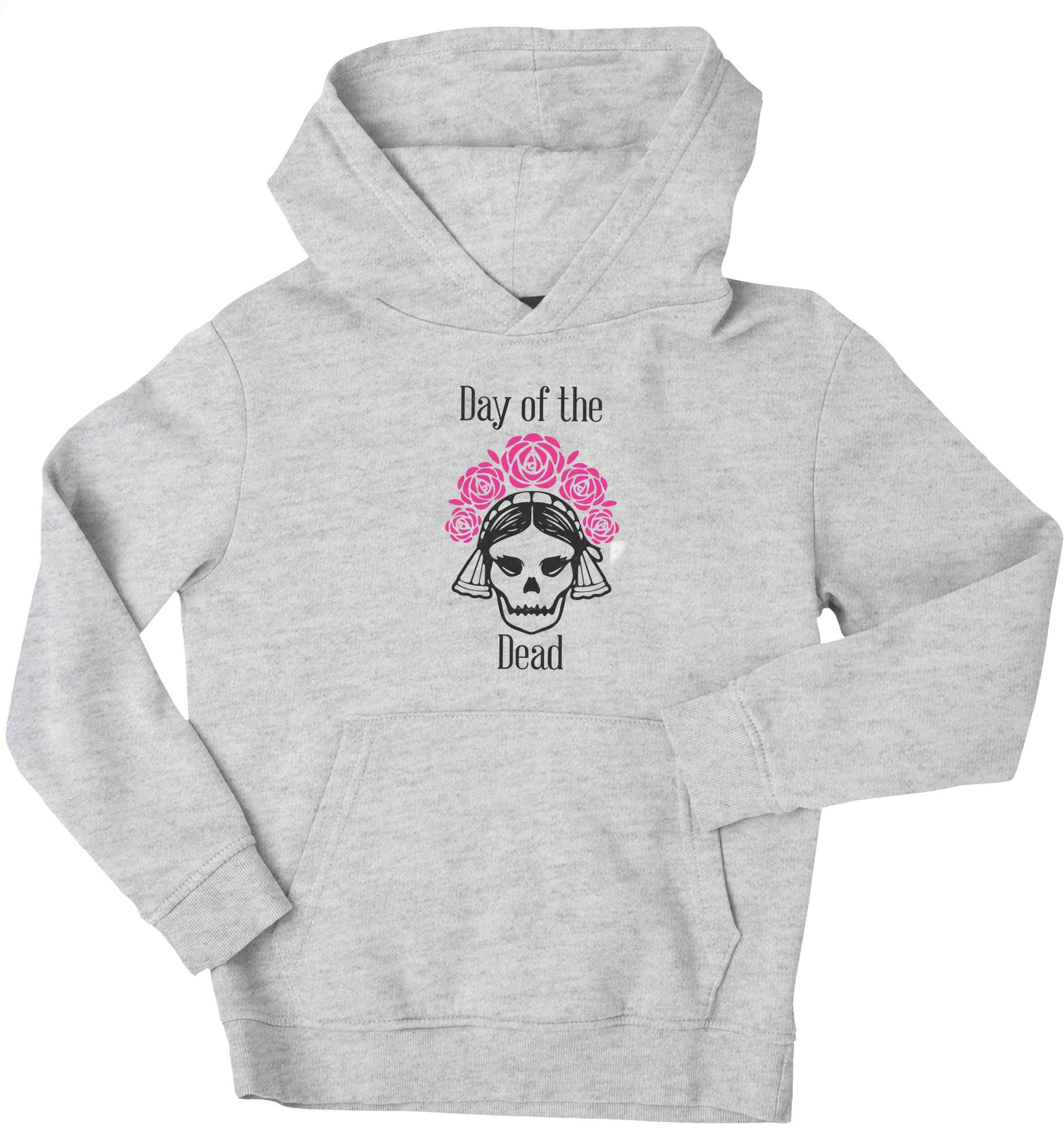 Day of the dead children's grey hoodie 12-13 Years