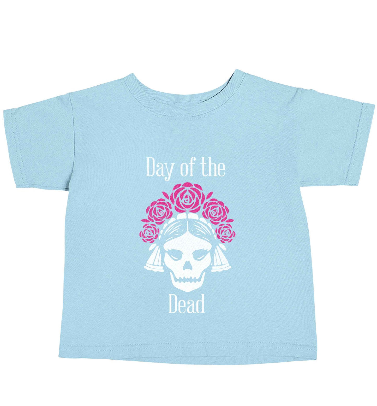 Day of the dead light blue baby toddler Tshirt 2 Years