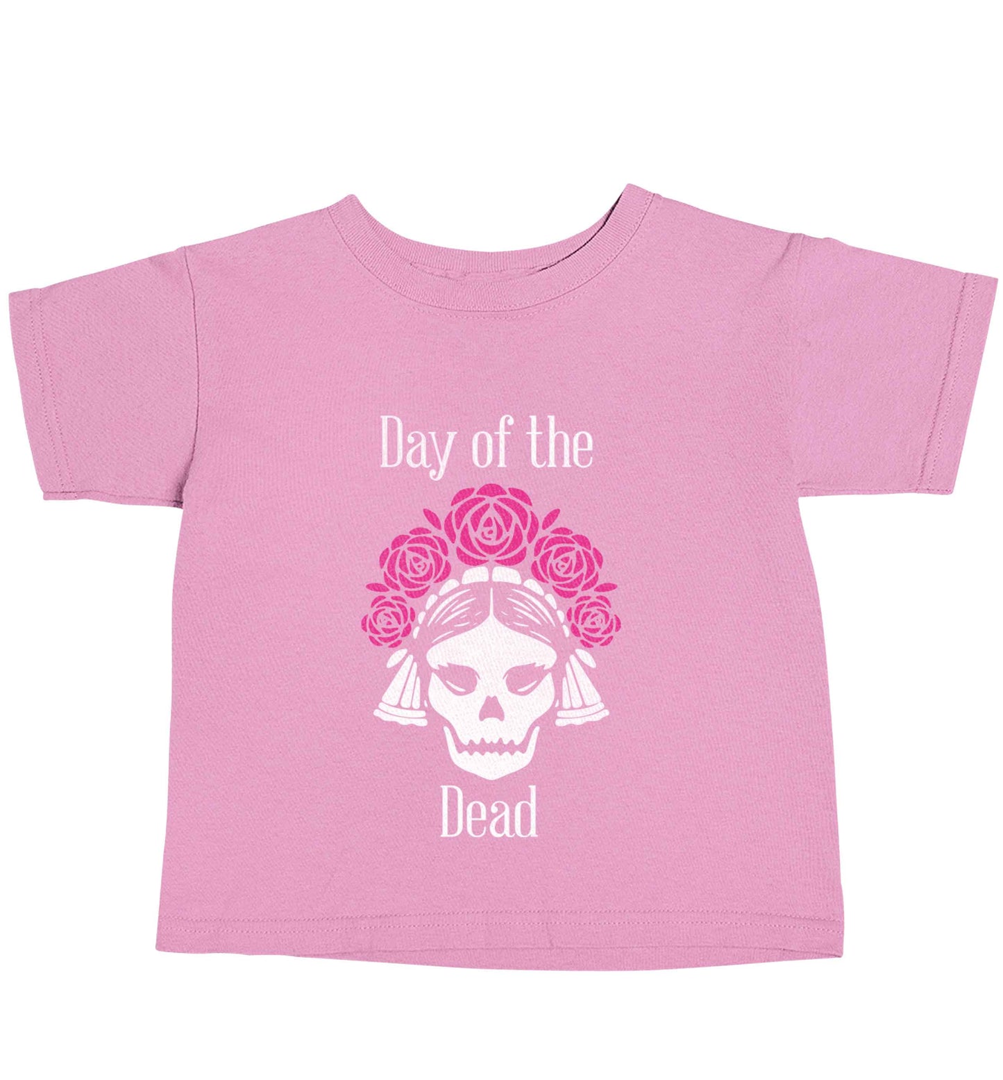 Day of the dead light pink baby toddler Tshirt 2 Years