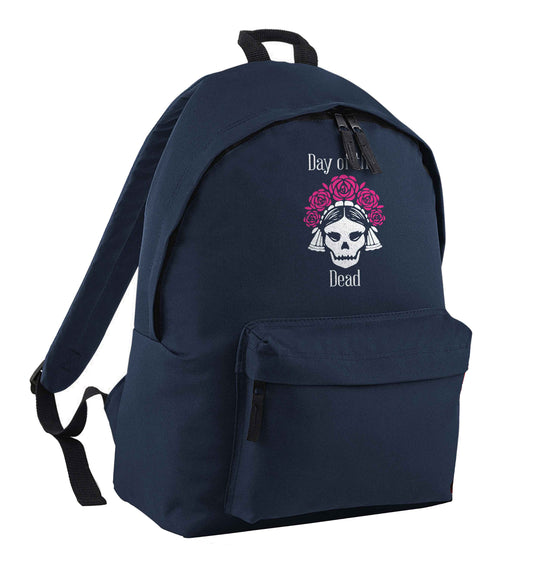 Day of the dead navy children's backpack