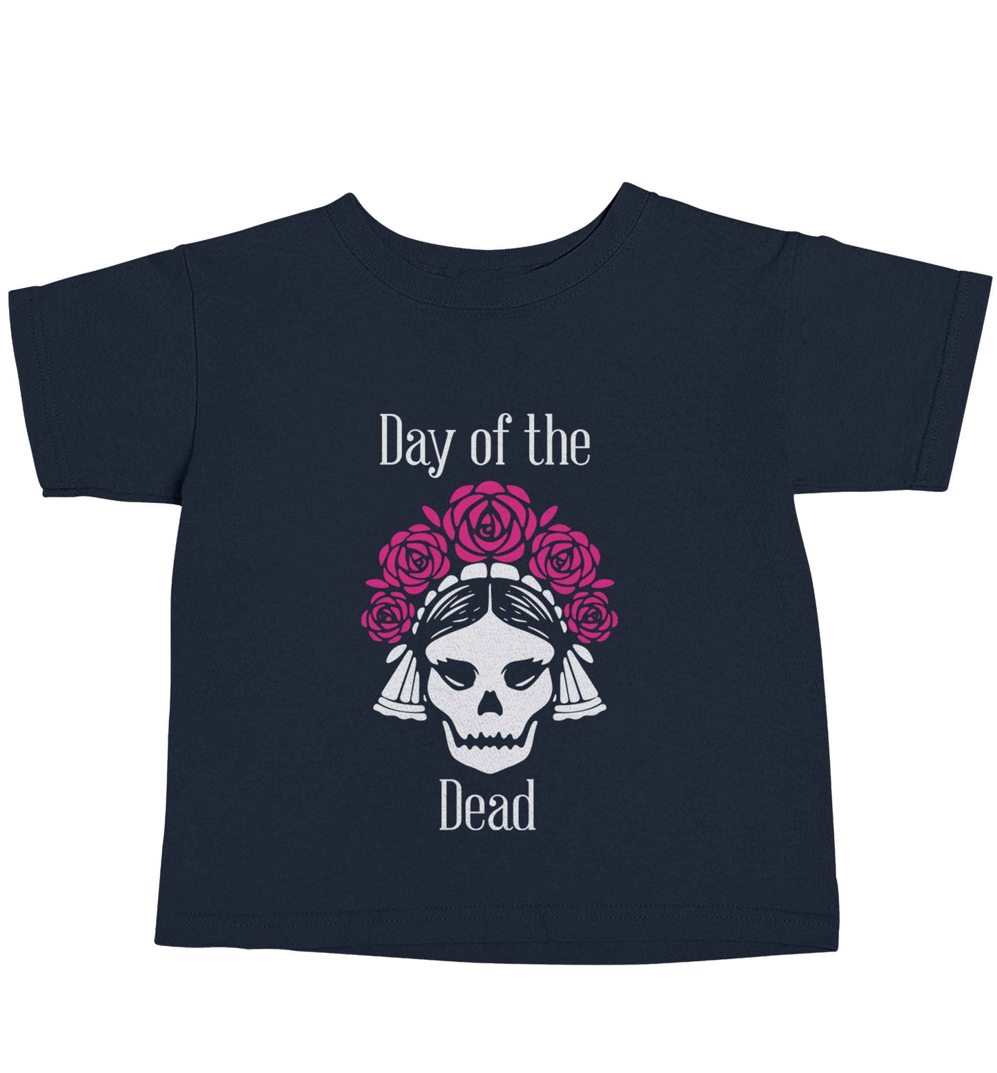 Day of the dead navy baby toddler Tshirt 2 Years
