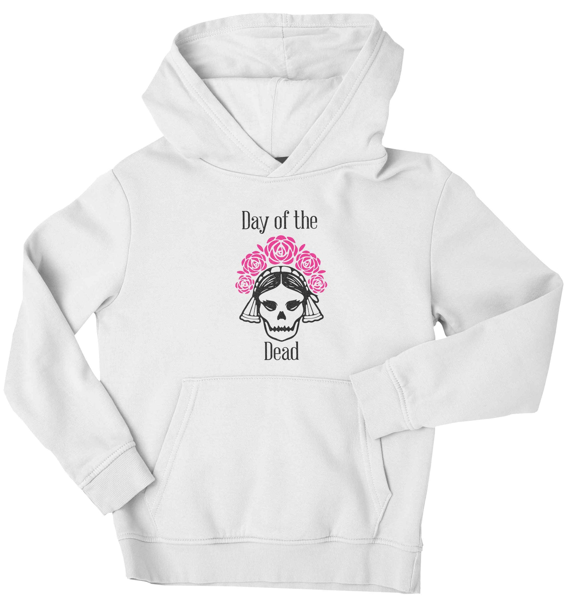 Day of the dead children's white hoodie 12-13 Years