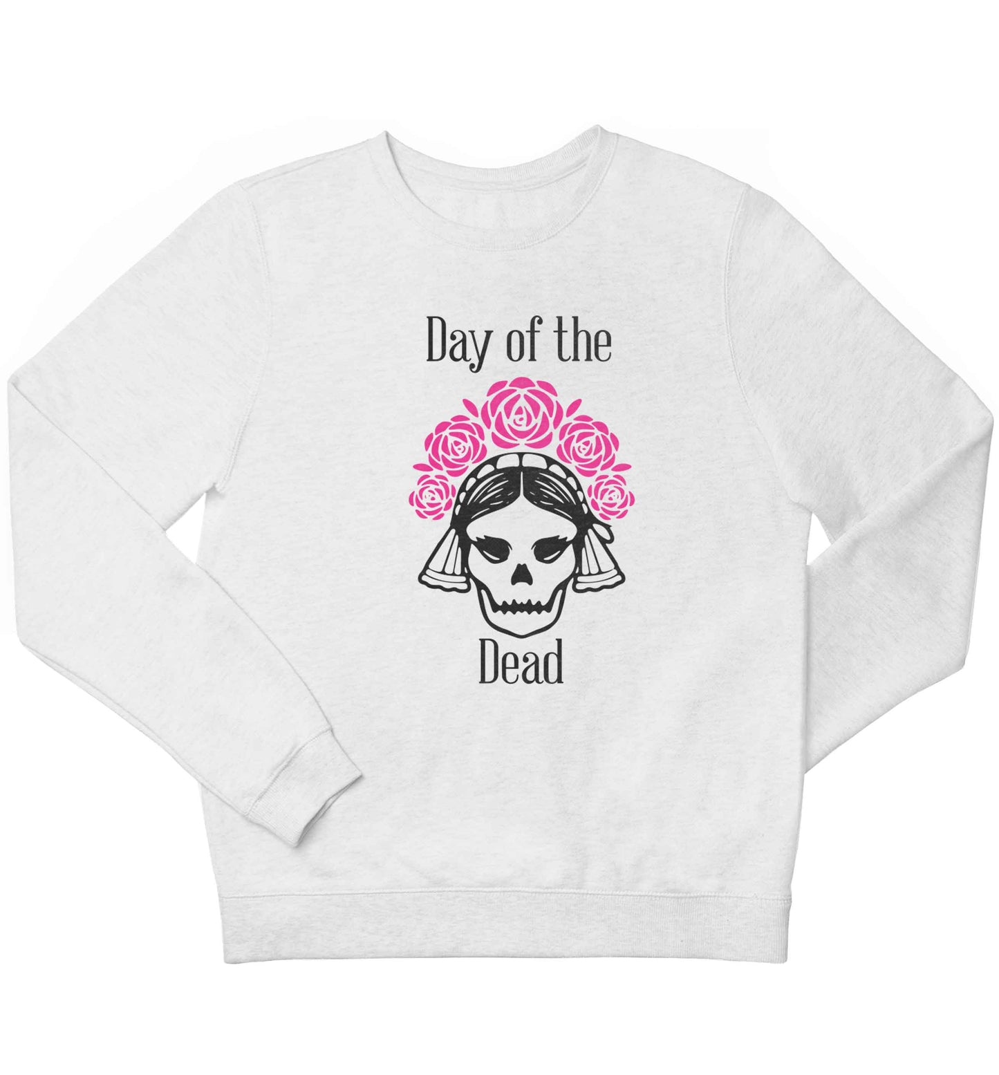 Day of the dead children's white sweater 12-13 Years