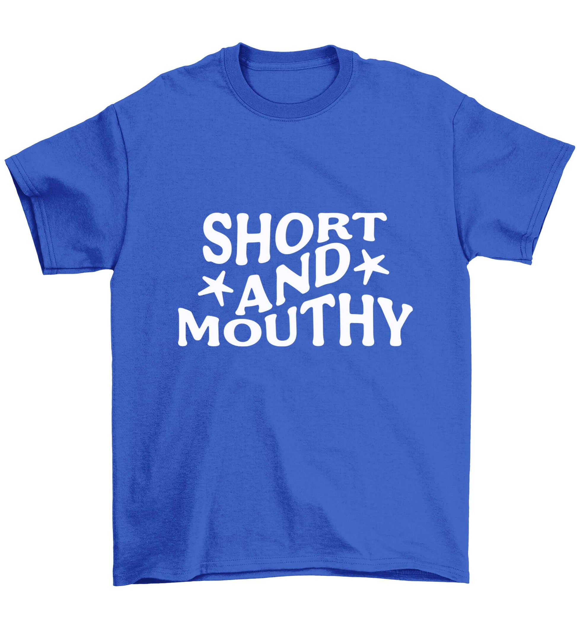 Short and mouthy Children's blue Tshirt 12-13 Years