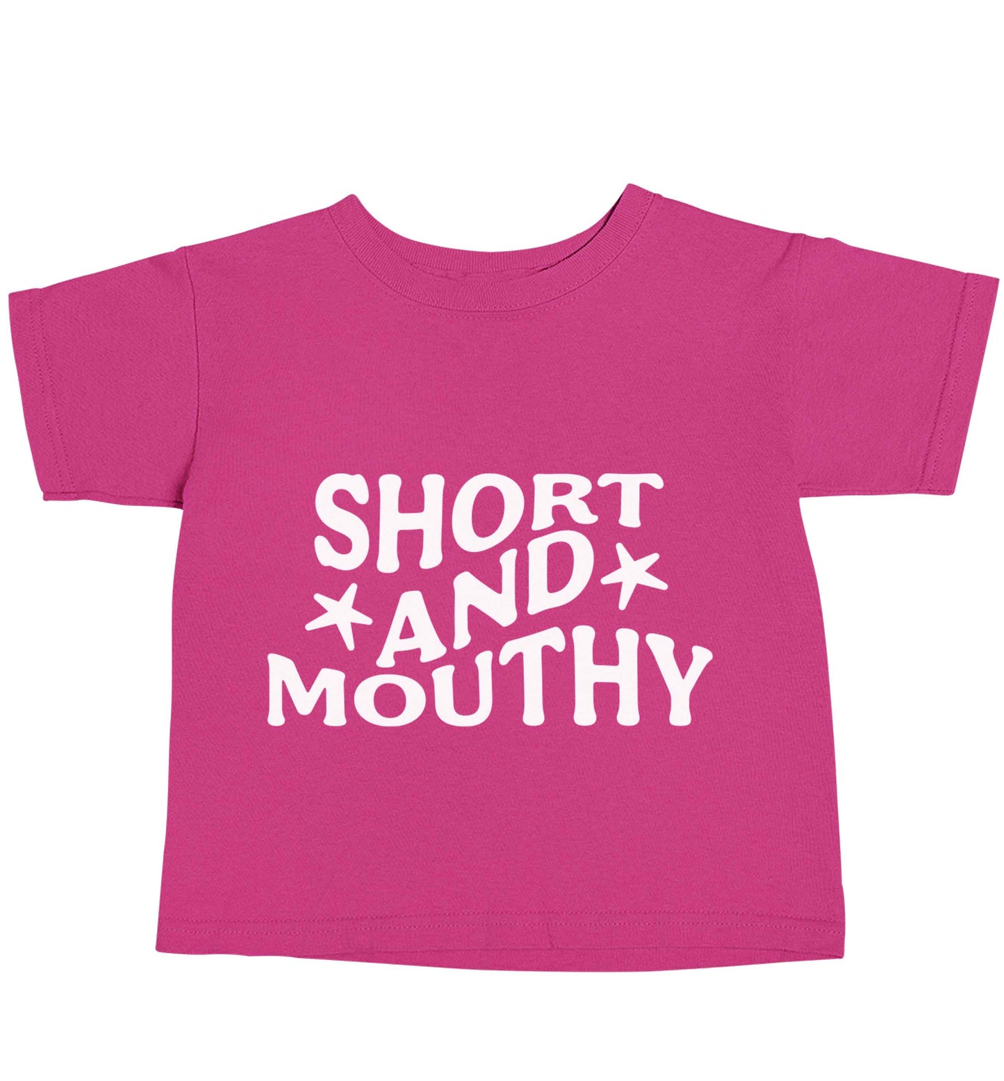 Short and mouthy pink baby toddler Tshirt 2 Years