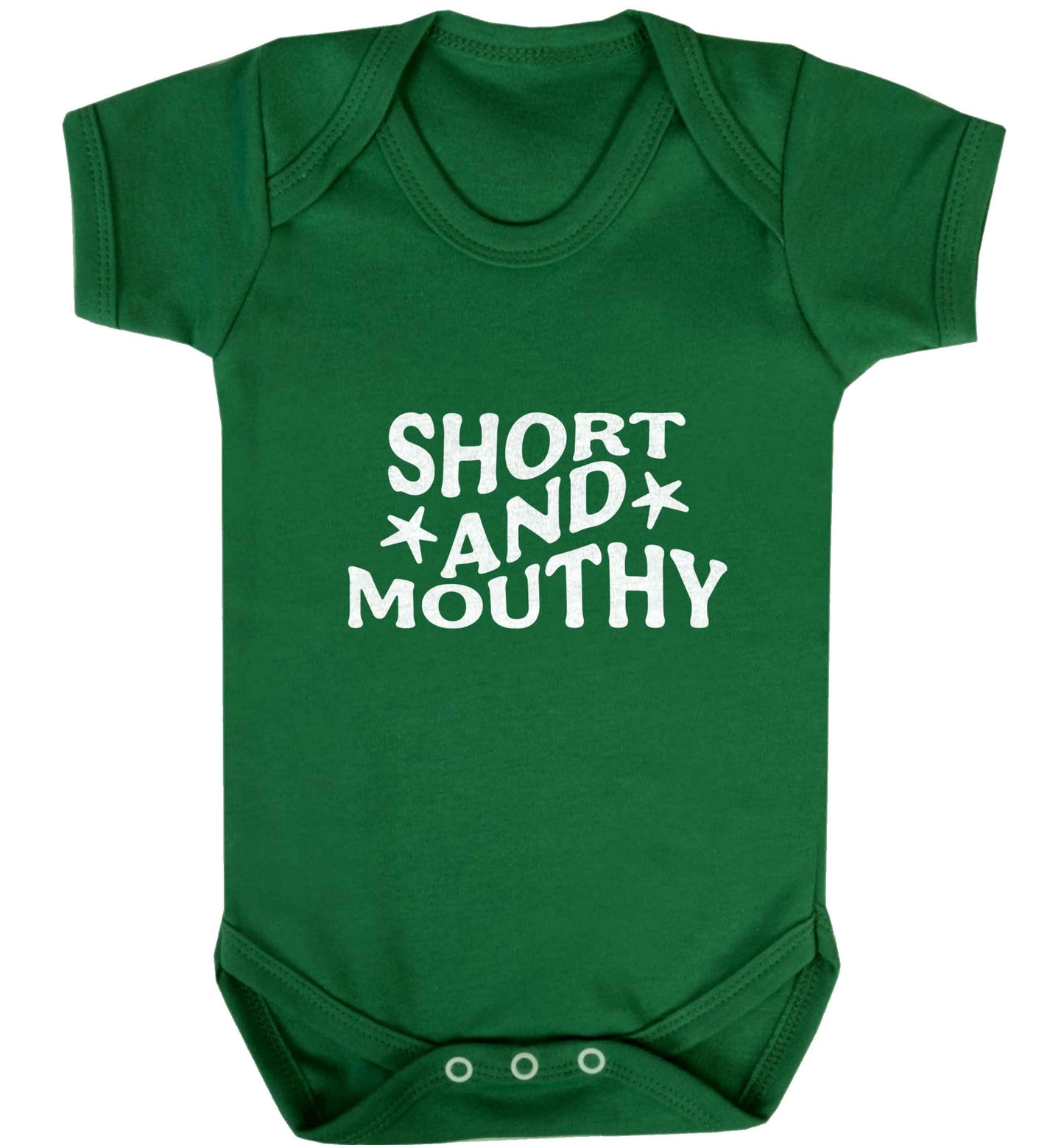 Short and mouthy baby vest green 18-24 months