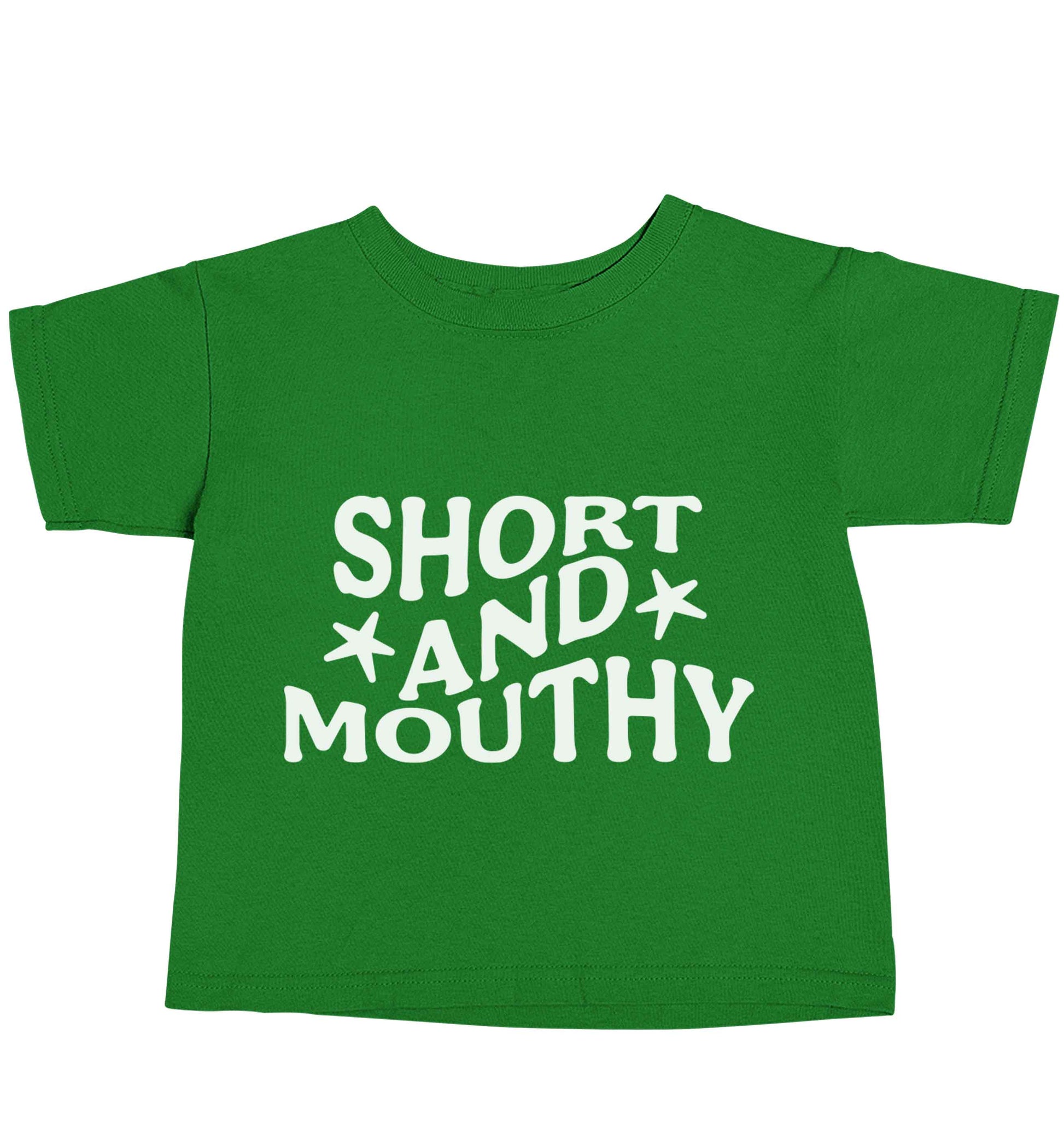 Short and mouthy green baby toddler Tshirt 2 Years