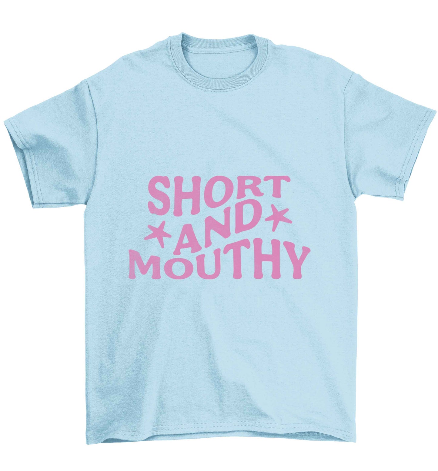 Short and mouthy Children's light blue Tshirt 12-13 Years