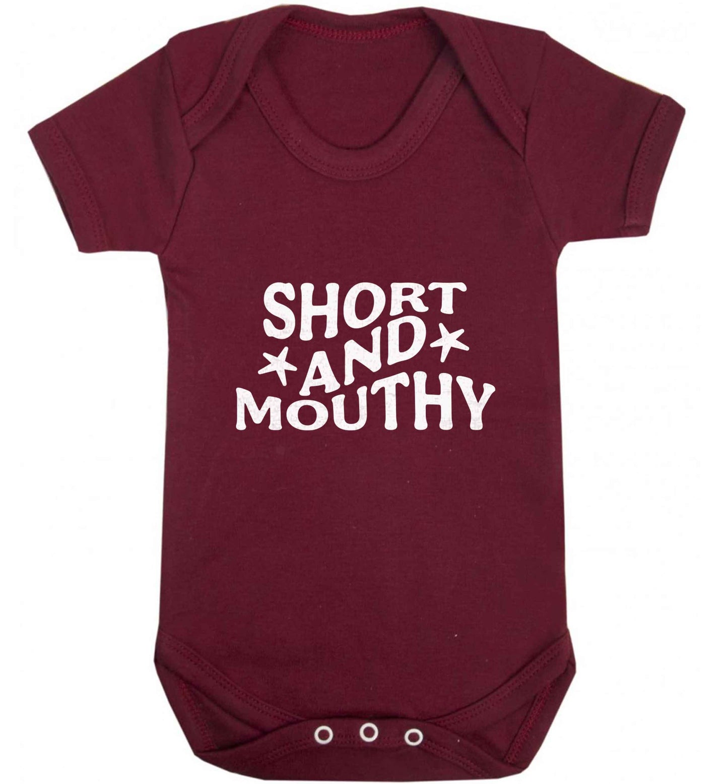 Short and mouthy baby vest maroon 18-24 months