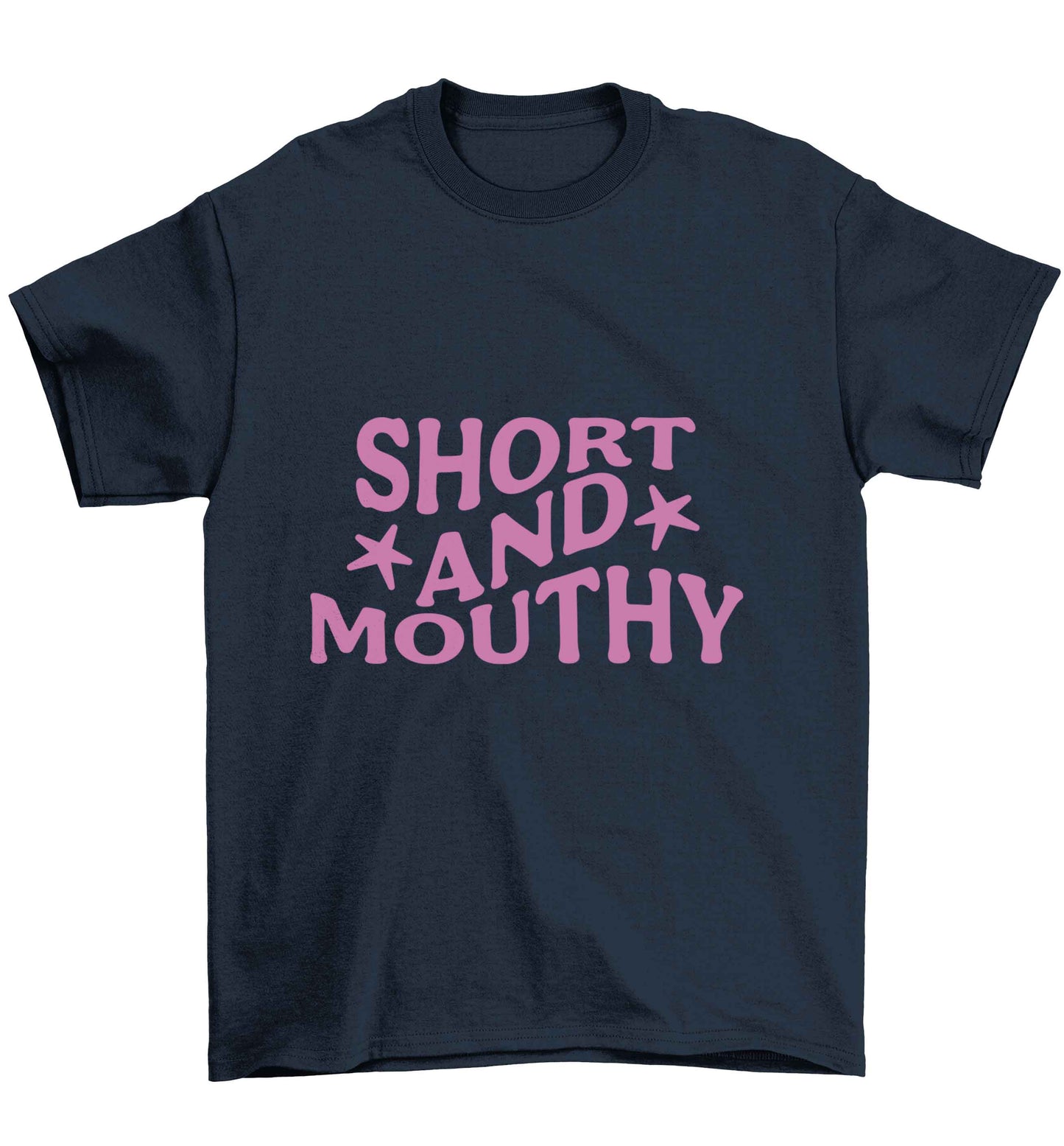 Short and mouthy Children's navy Tshirt 12-13 Years