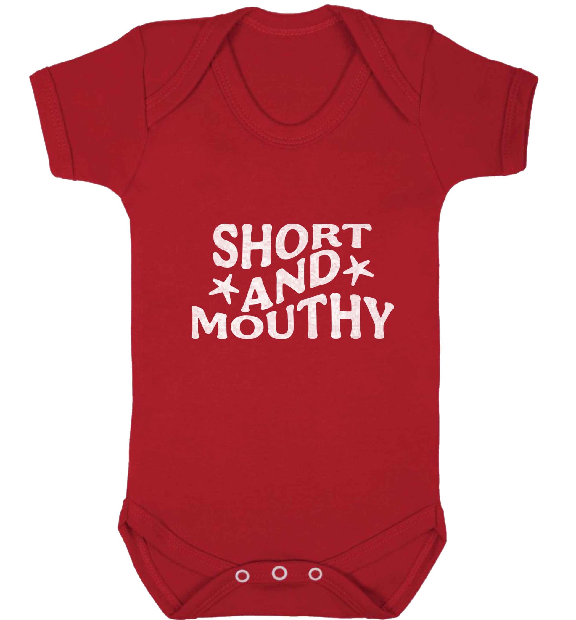 Short and mouthy baby vest red 18-24 months