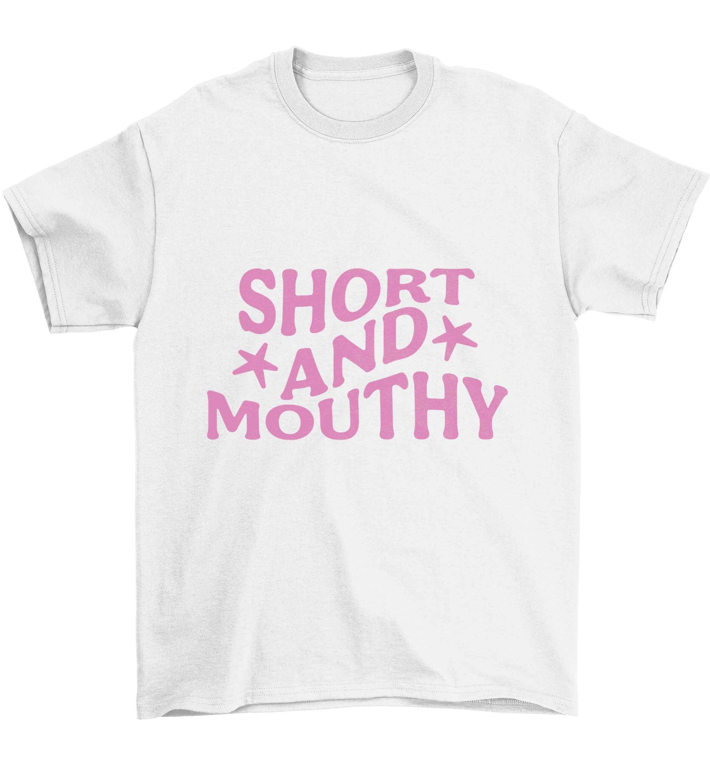 Short and mouthy Children's white Tshirt 12-13 Years
