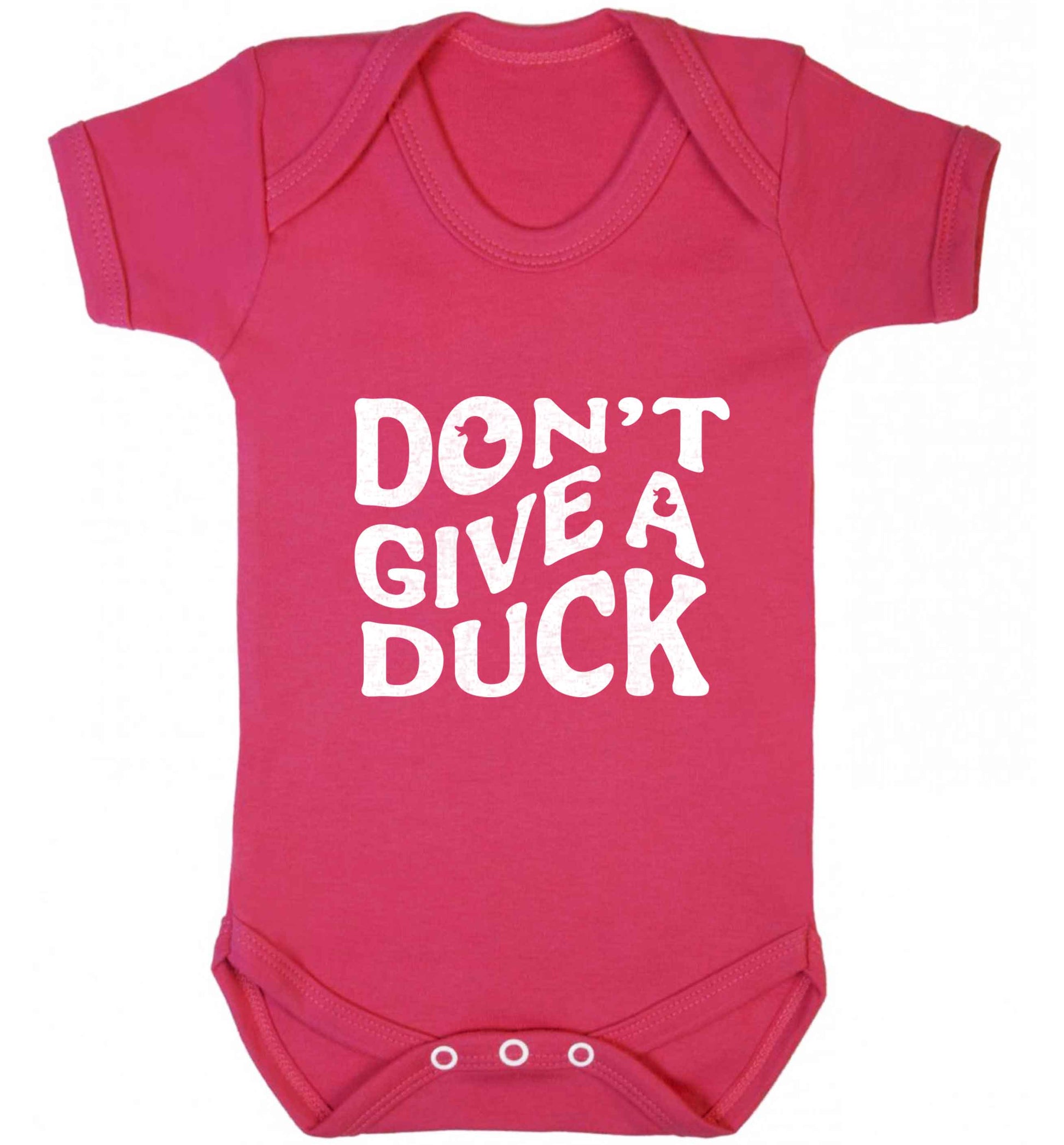 Don't give a duck baby vest dark pink 18-24 months