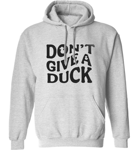 Don't give a duck adults unisex grey hoodie 2XL