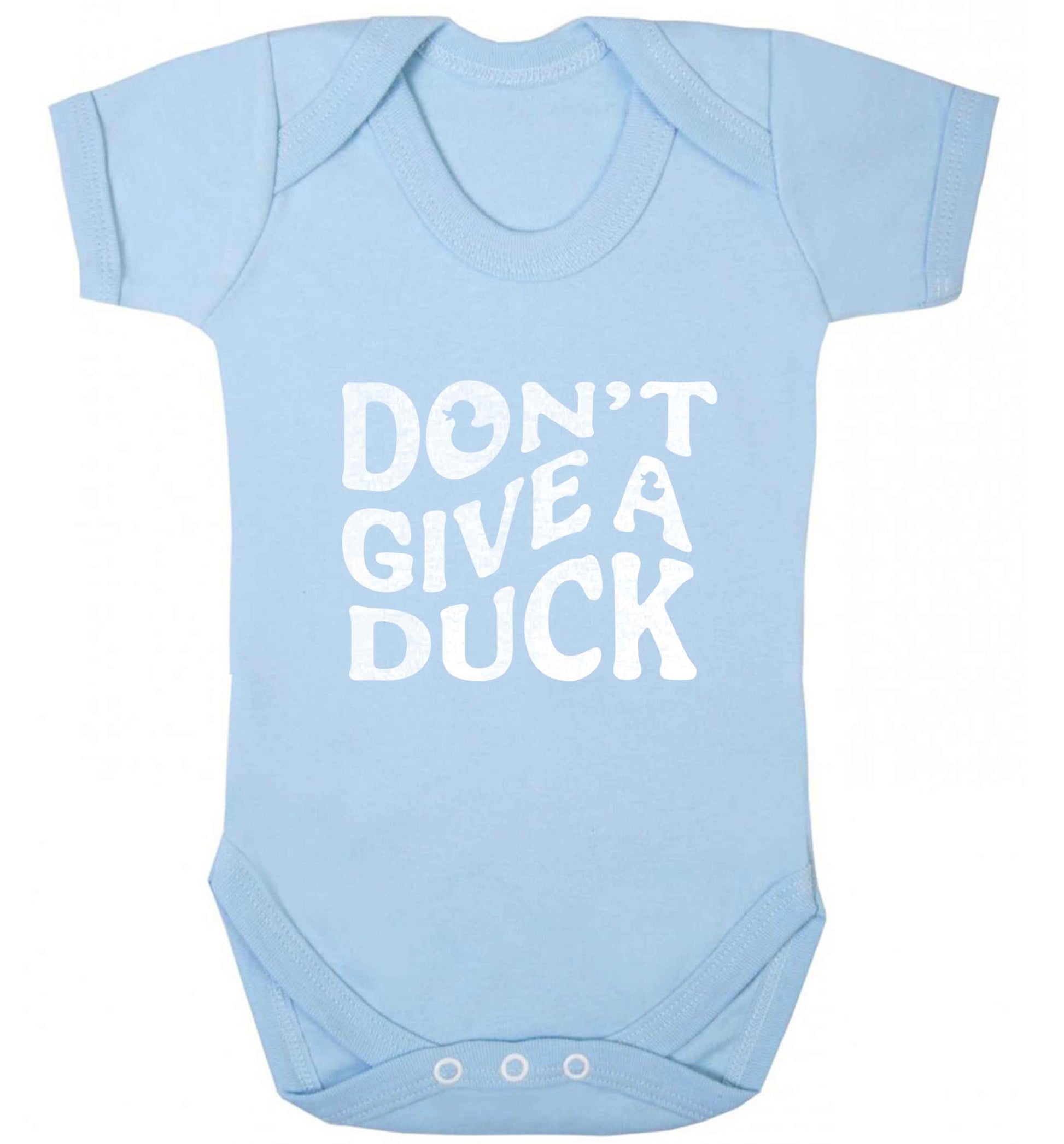 Don't give a duck baby vest pale blue 18-24 months