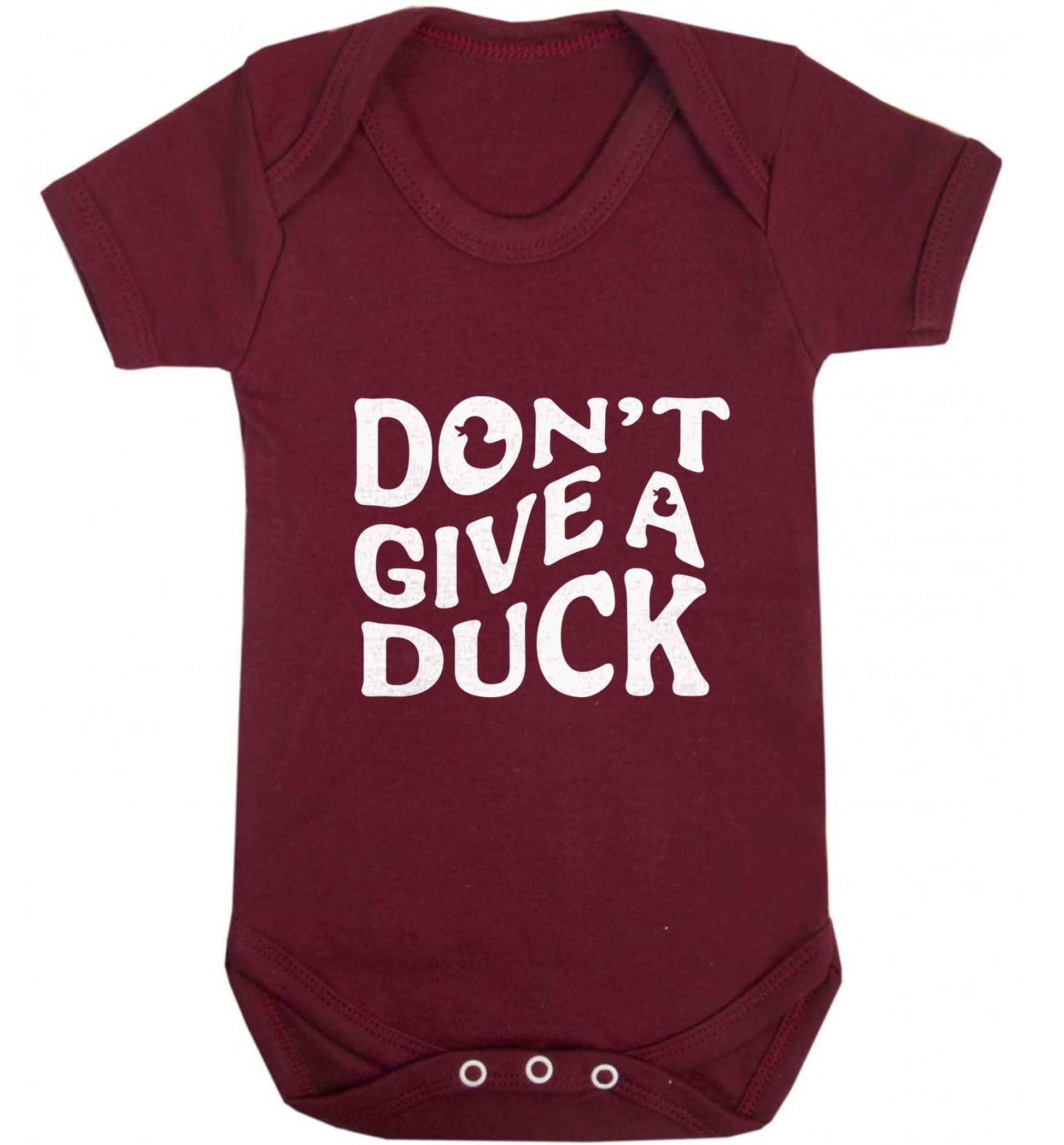 Don't give a duck baby vest maroon 18-24 months