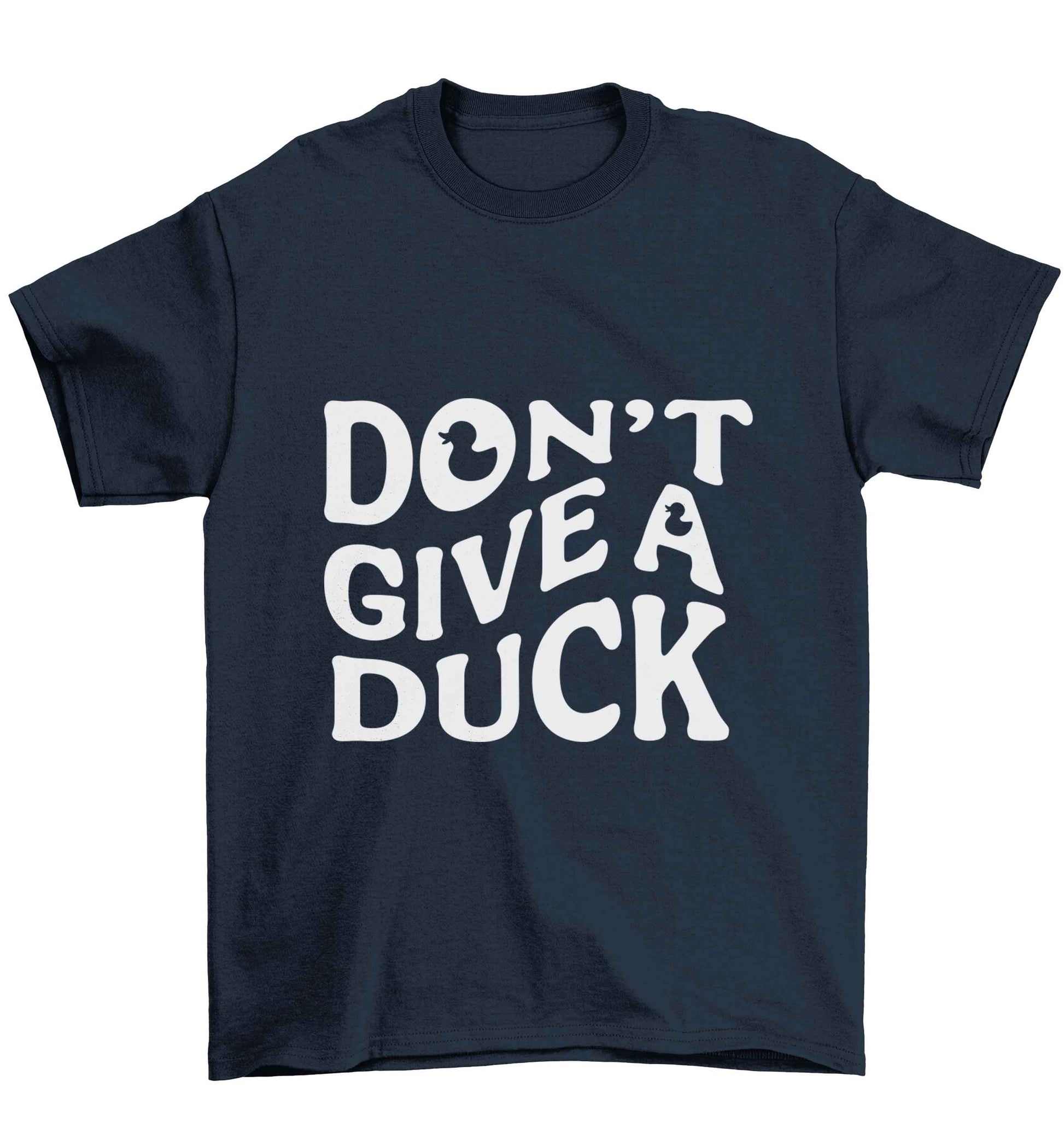 Don't give a duck Children's navy Tshirt 12-13 Years