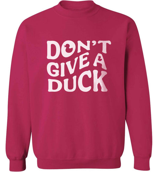 Don't give a duck adult's unisex pink sweater 2XL
