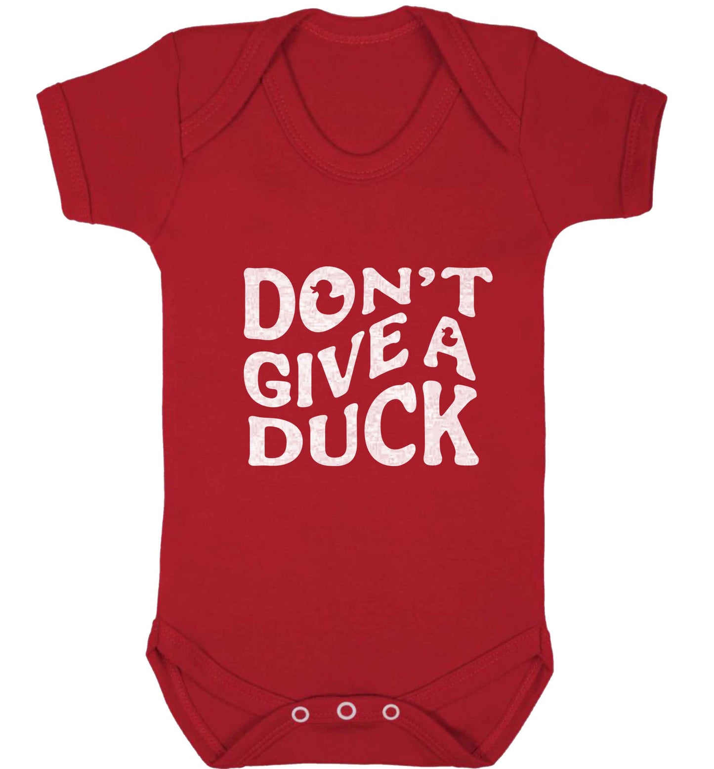 Don't give a duck baby vest red 18-24 months