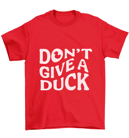 Don't give a duck Children's red Tshirt 12-13 Years