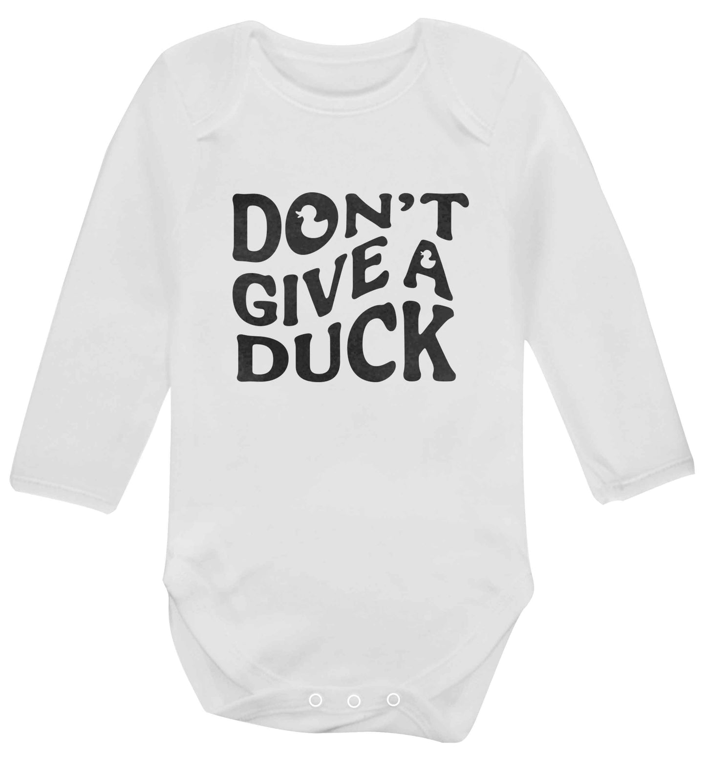 Don't give a duck baby vest long sleeved white 6-12 months