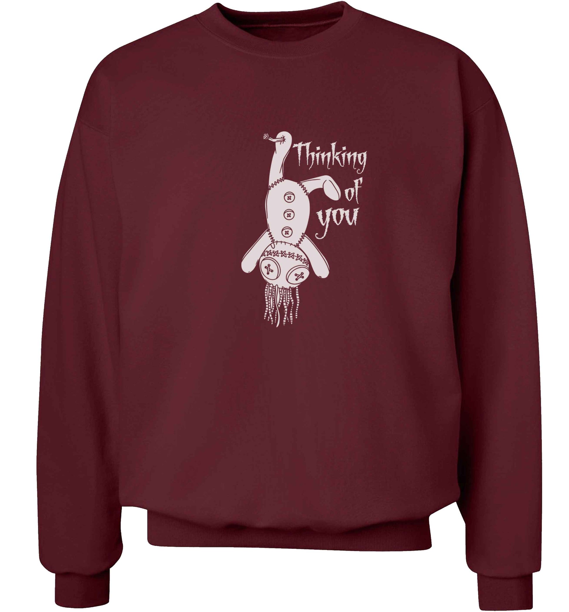 Thinking of you adult's unisex maroon sweater 2XL