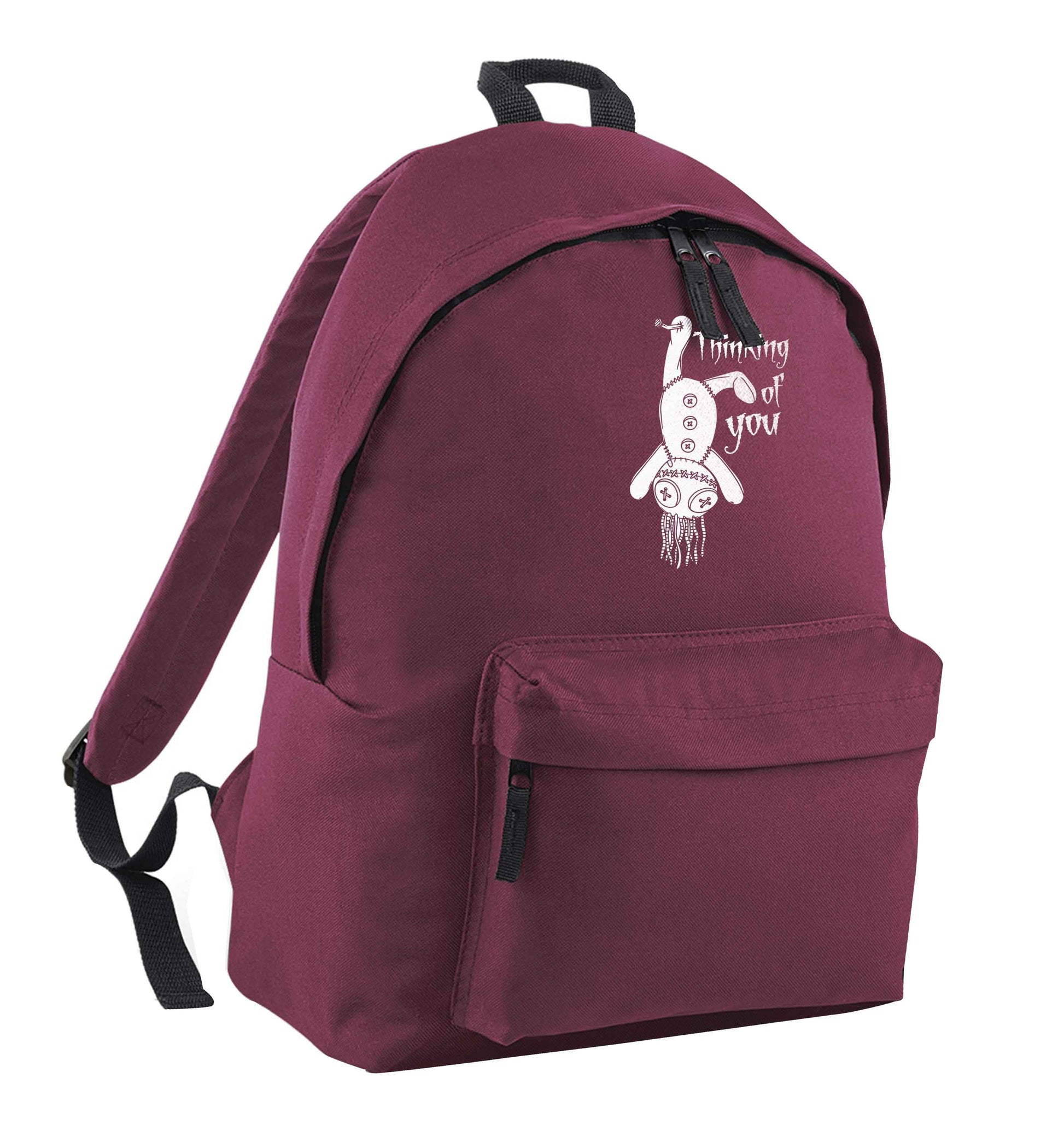 Thinking of you maroon adults backpack