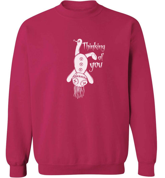 Thinking of you adult's unisex pink sweater 2XL