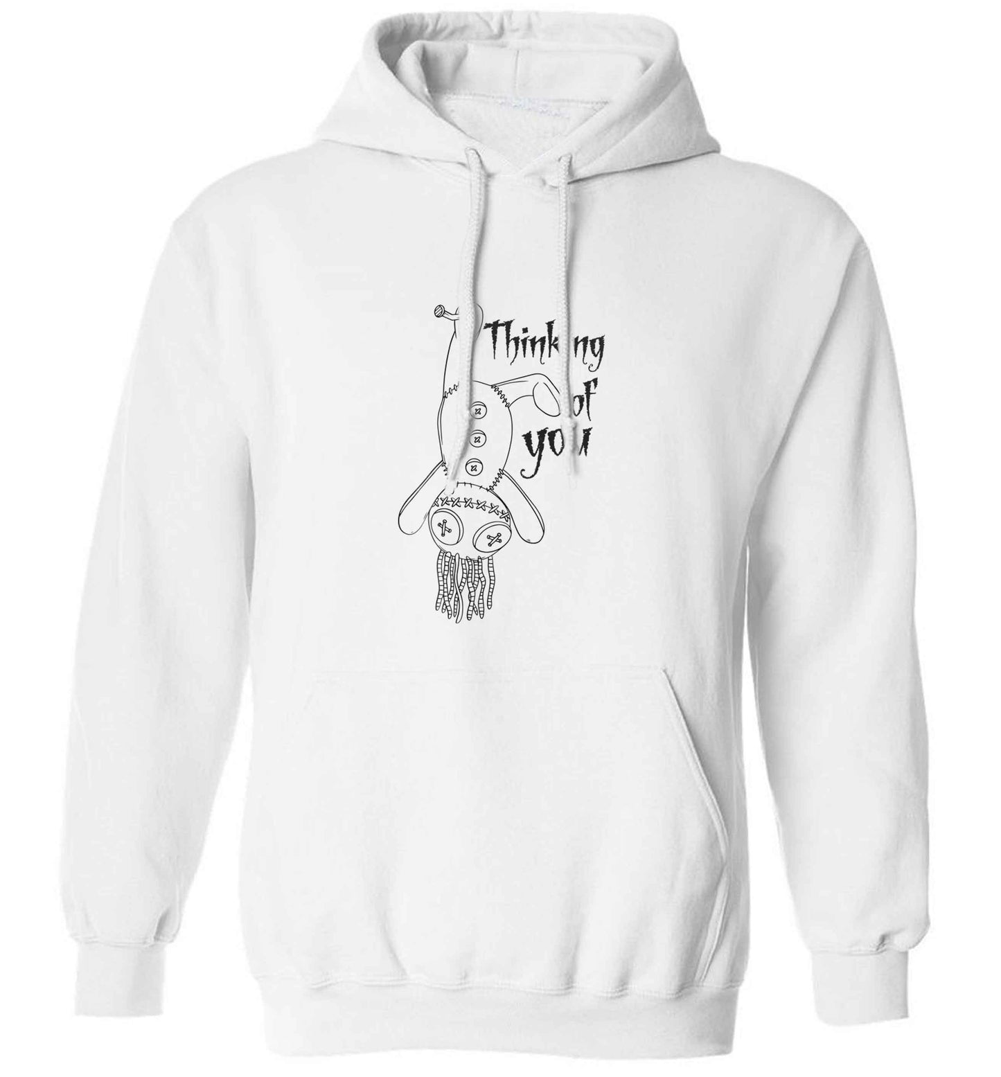 Thinking of you adults unisex white hoodie 2XL