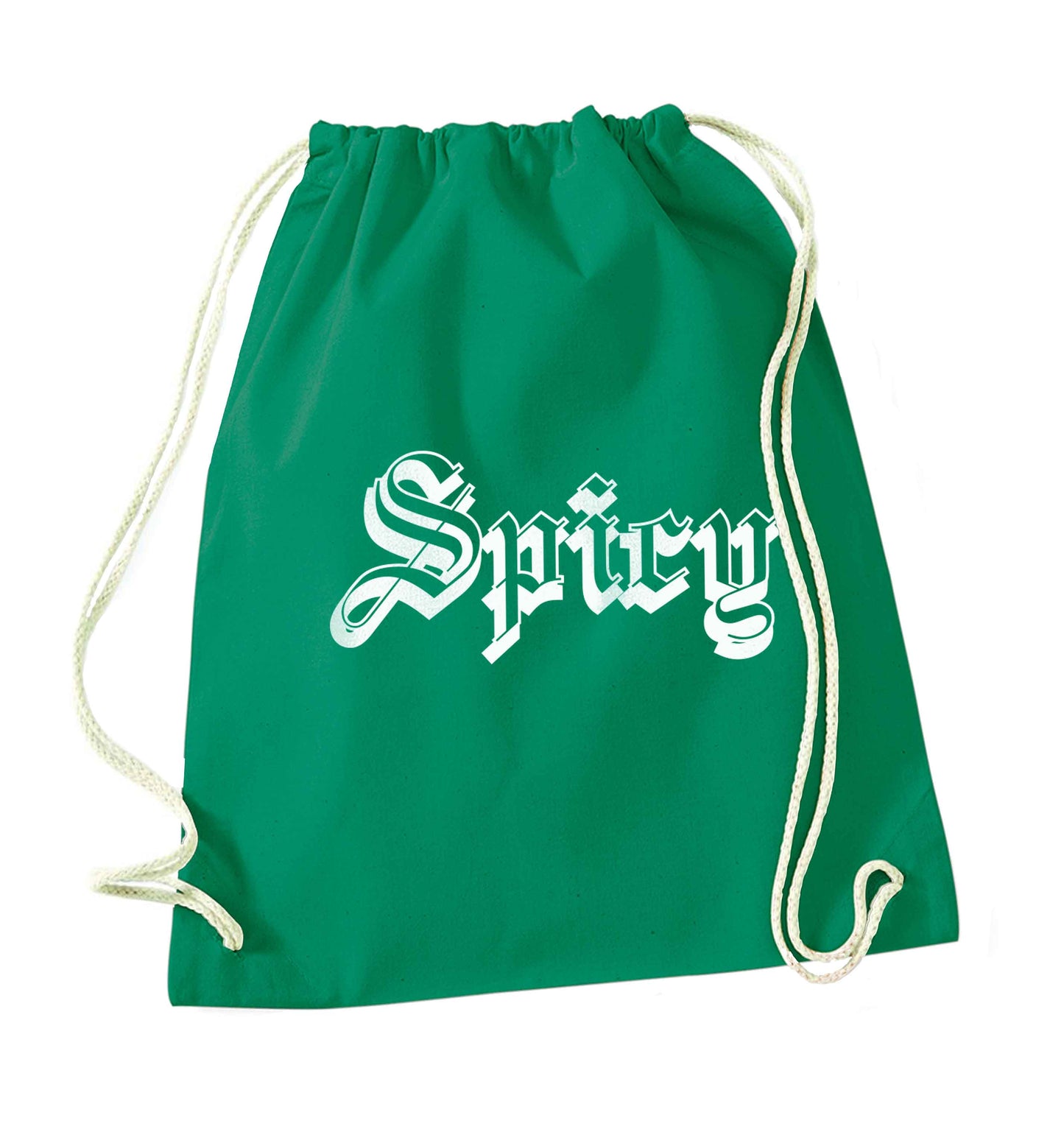 Spicy green drawstring bag