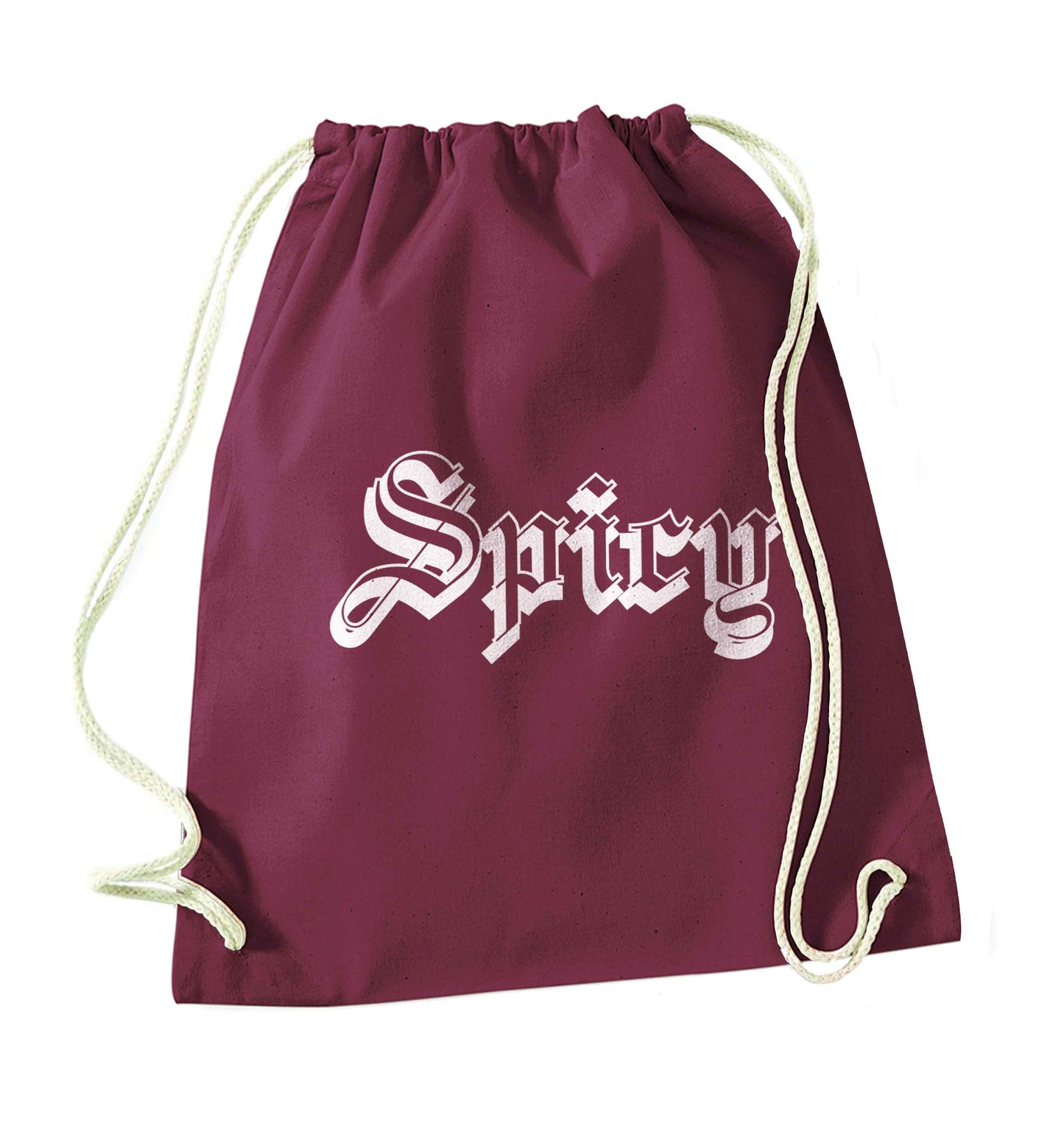 Spicy maroon drawstring bag