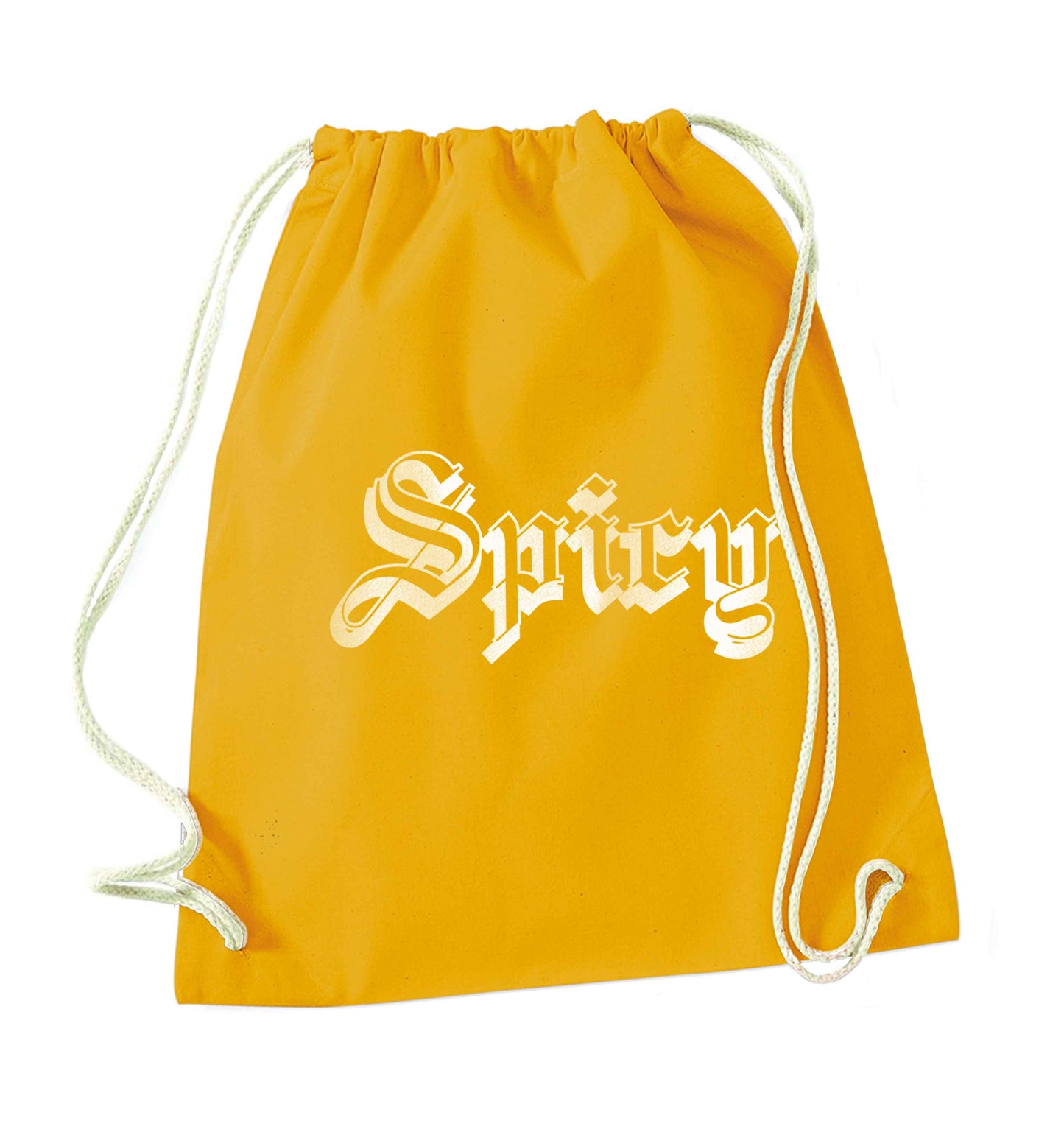 Spicy mustard drawstring bag