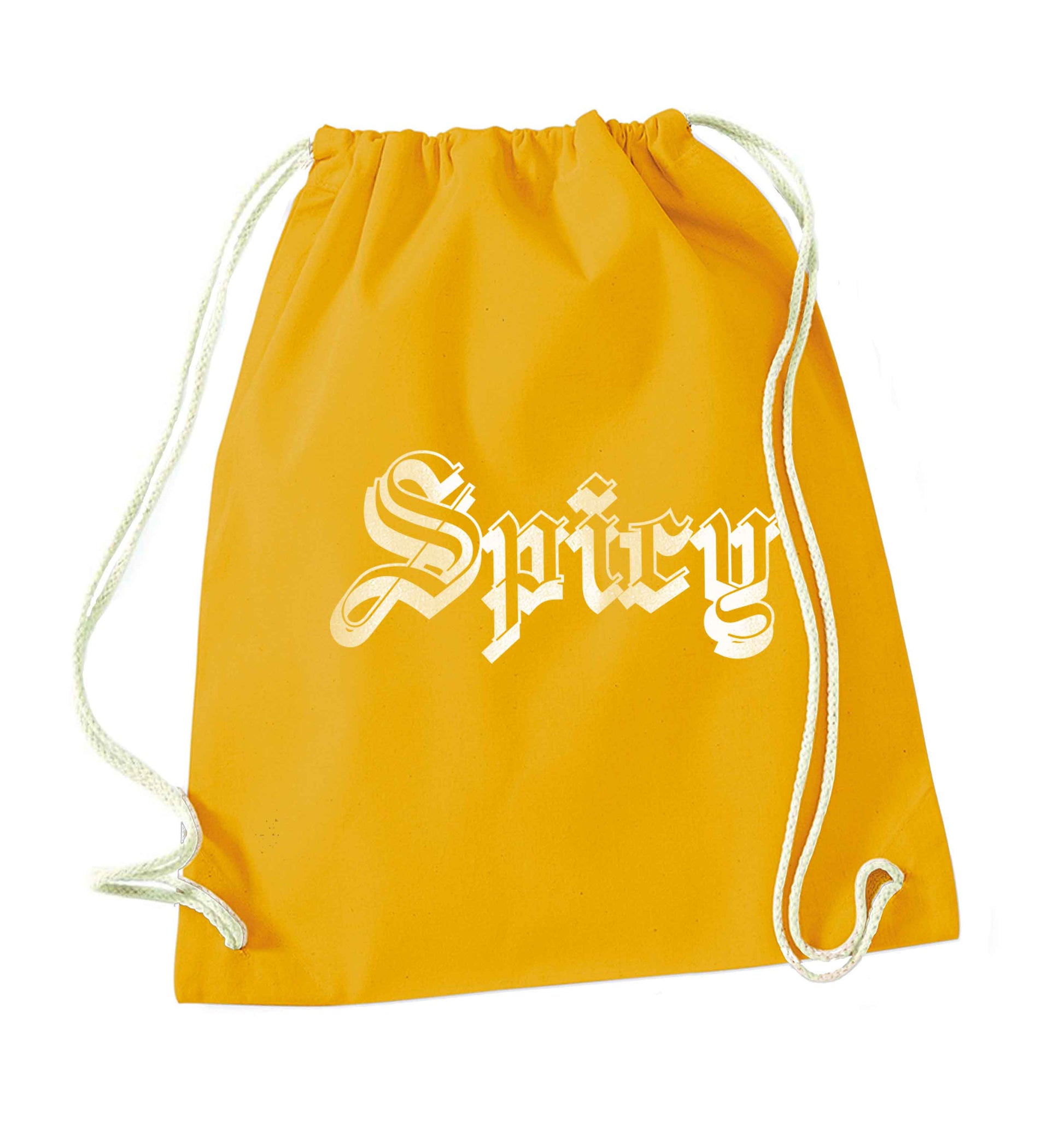Spicy mustard drawstring bag
