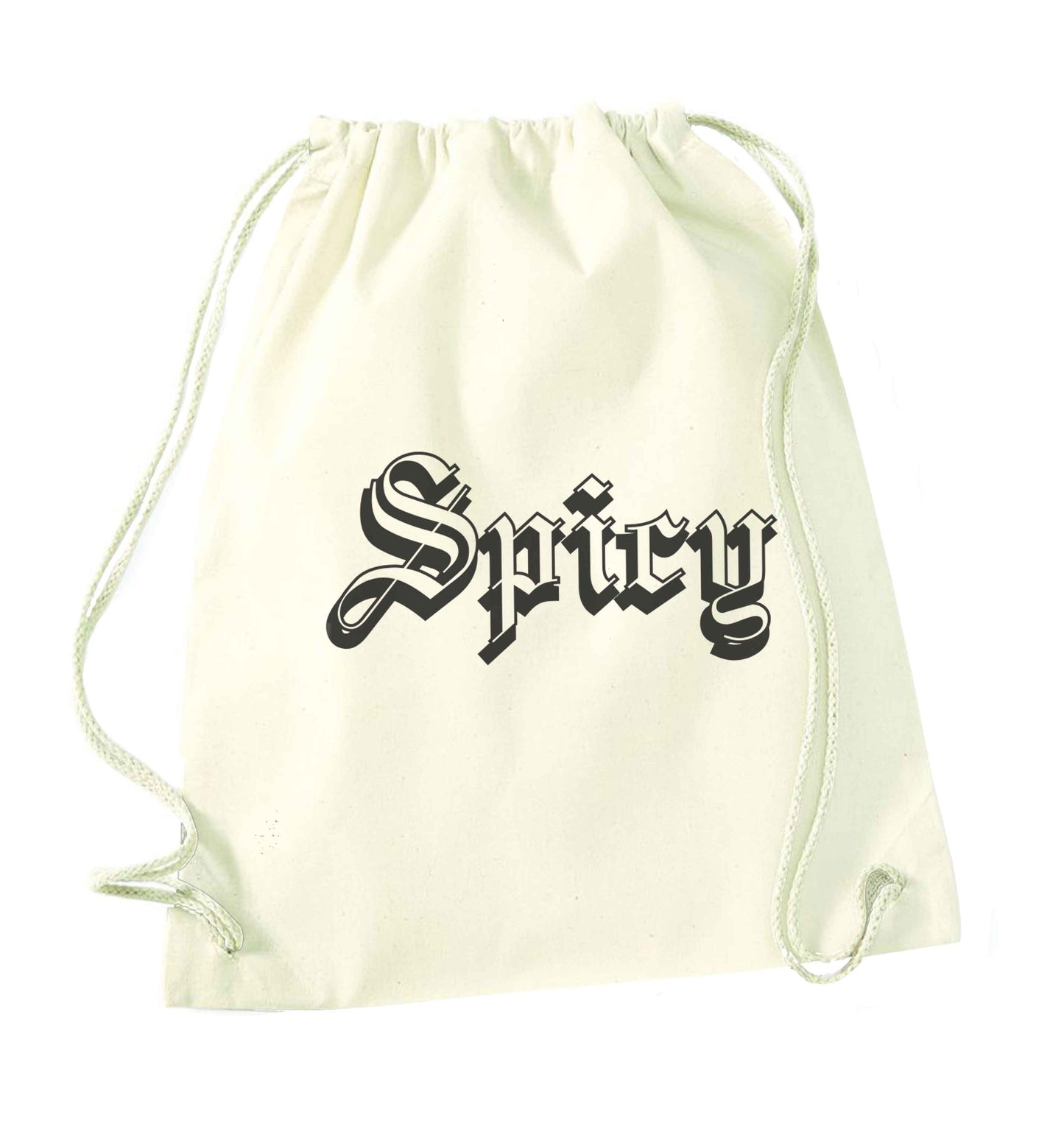 Spicy natural drawstring bag
