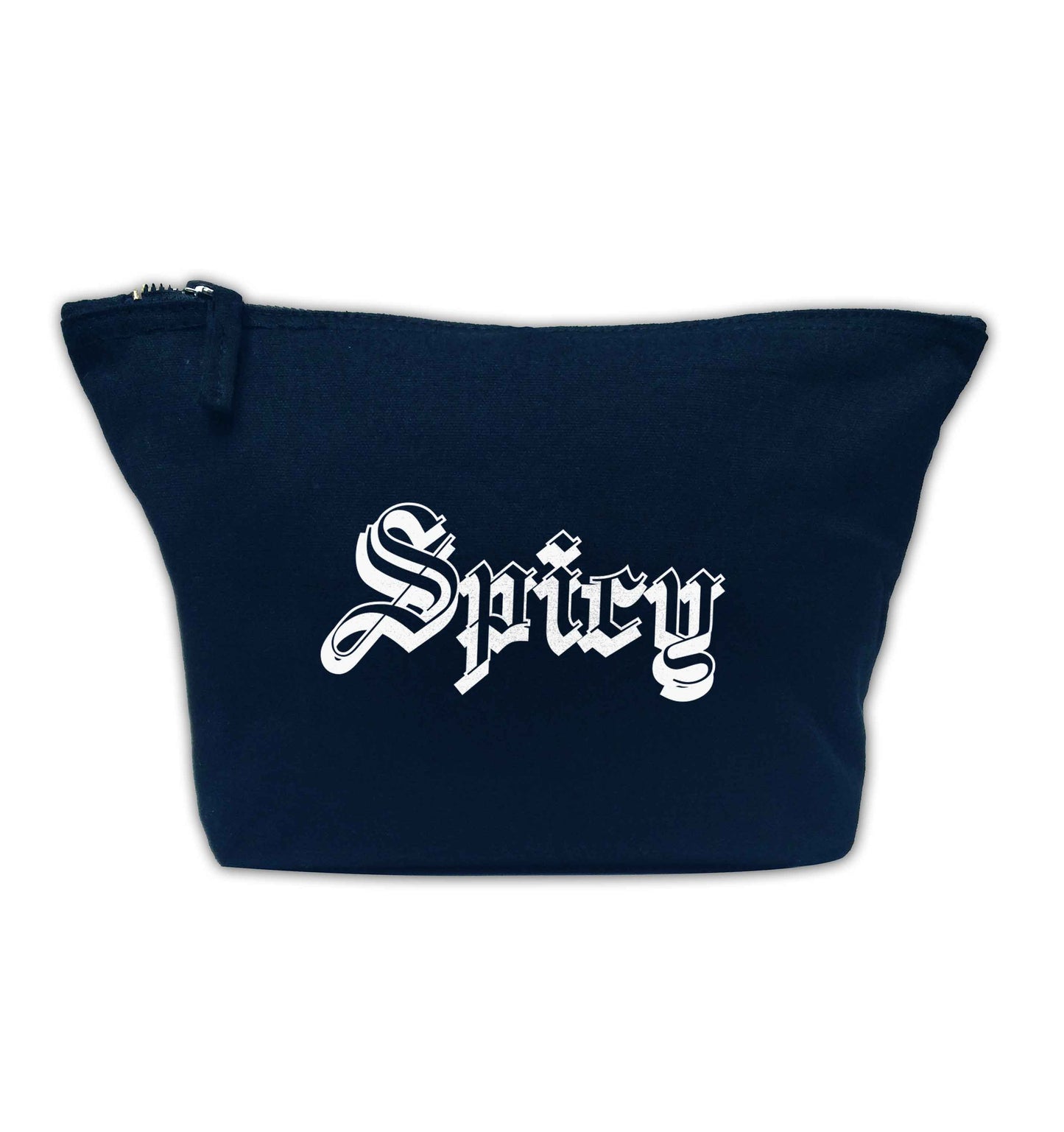 Spicy navy makeup bag