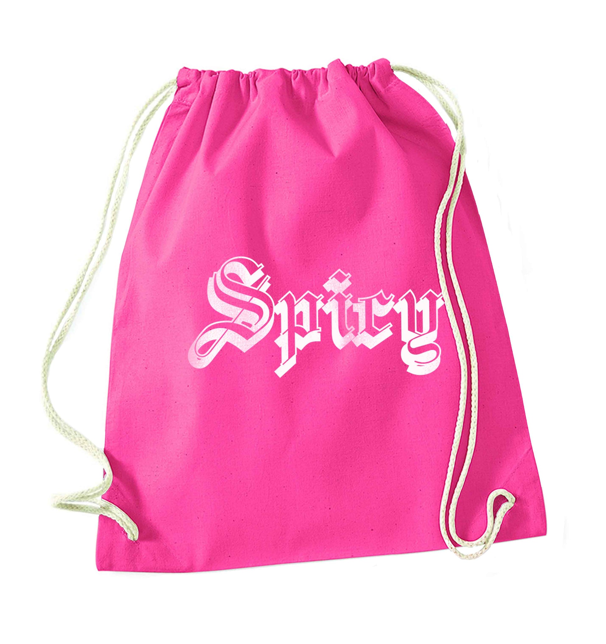 Spicy pink drawstring bag