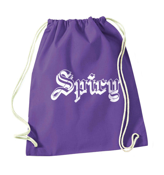 Spicy purple drawstring bag