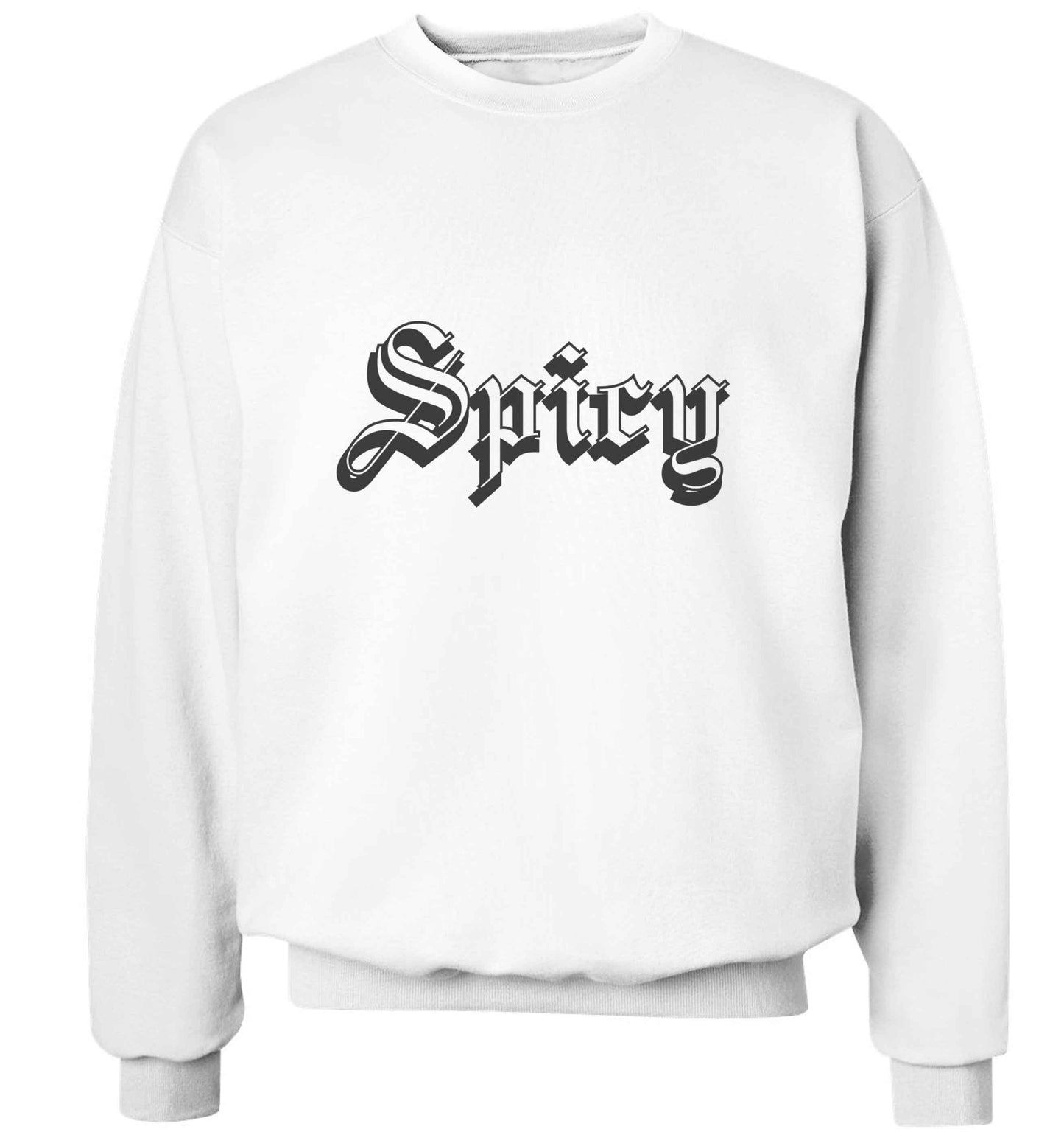 Spicy adult's unisex white sweater 2XL