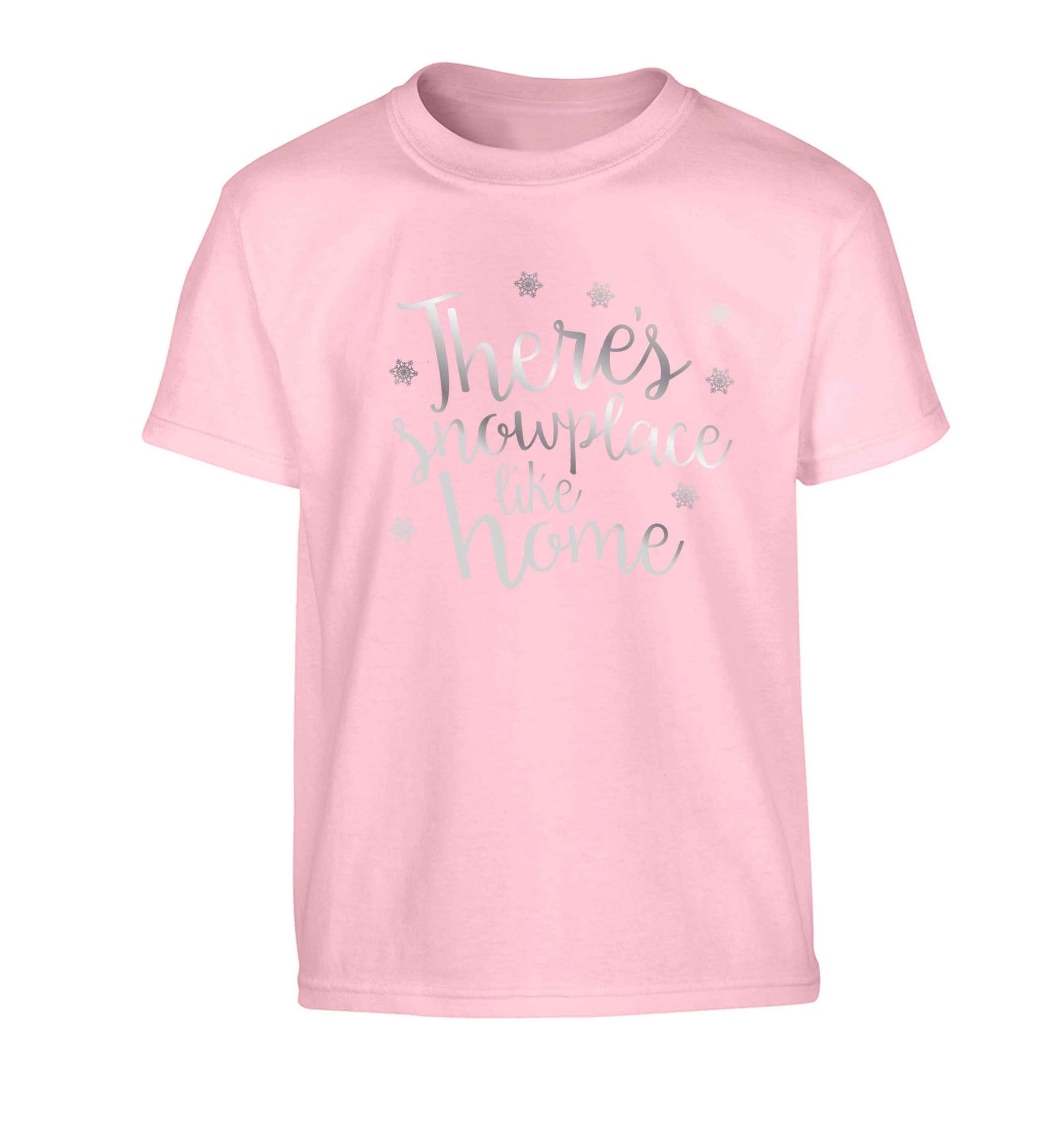 There's snowplace like home - metallic silver Children's light pink Tshirt 12-13 Years