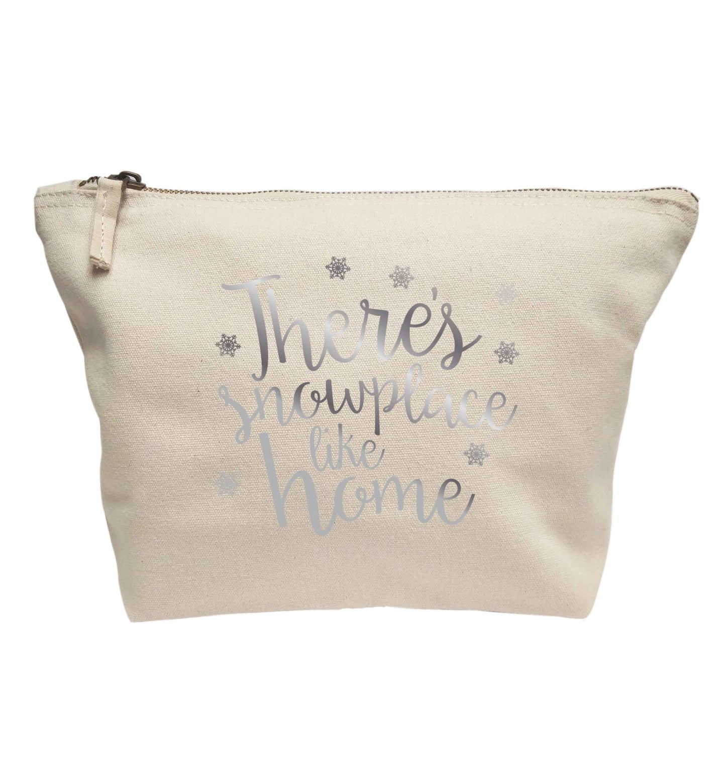 There's snowplace like home - metallic silver | Makeup / wash bag