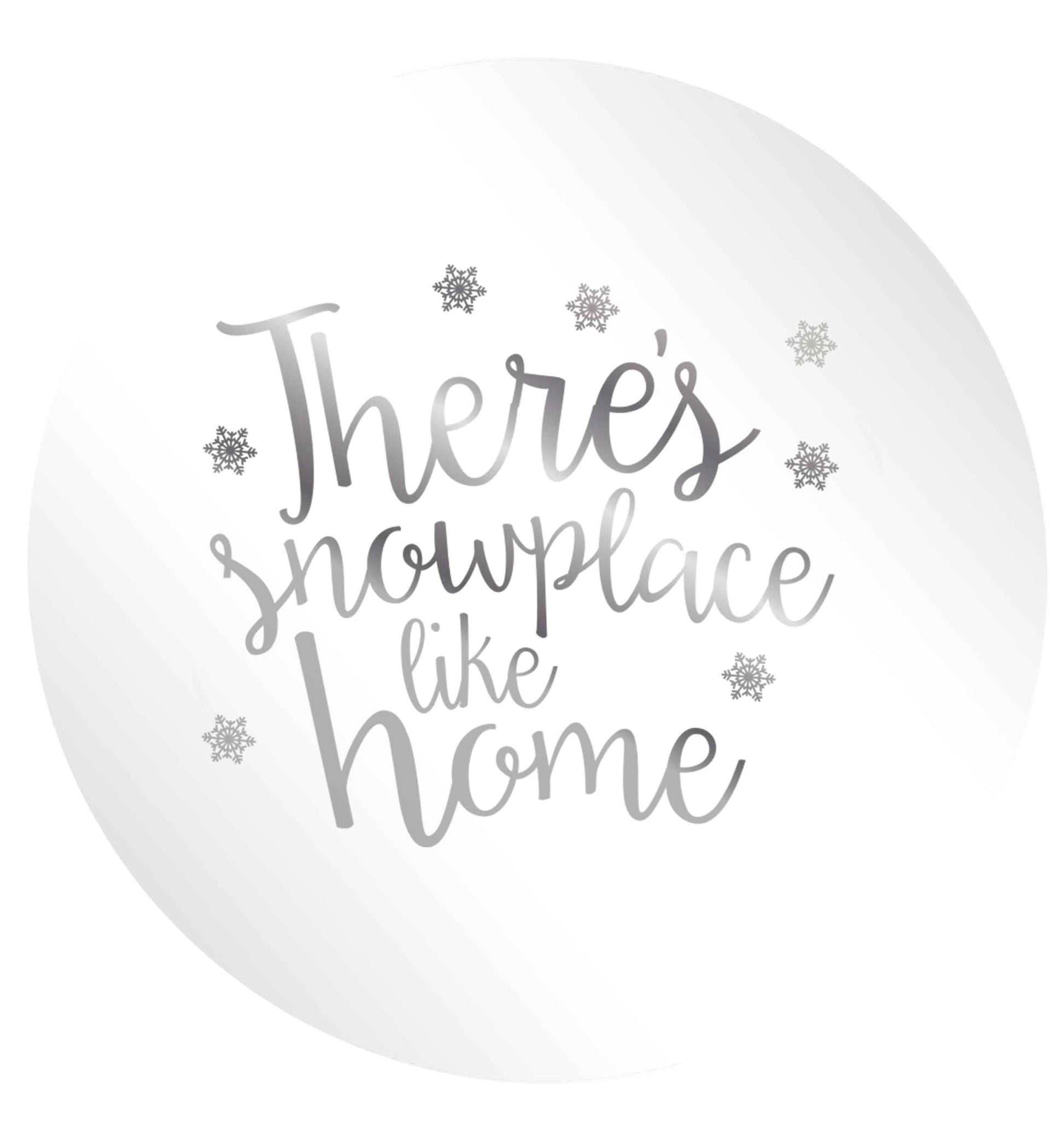 There's snowplace like home - metallic silver 24 @ 45mm matt circle stickers