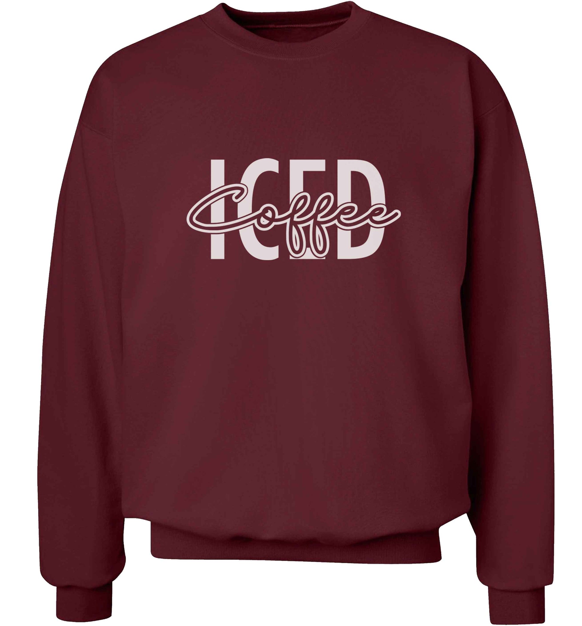 Iced Coffee adult's unisex maroon sweater 2XL